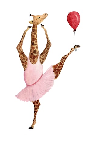 Leinwandbild »Ballerina Giraffe«