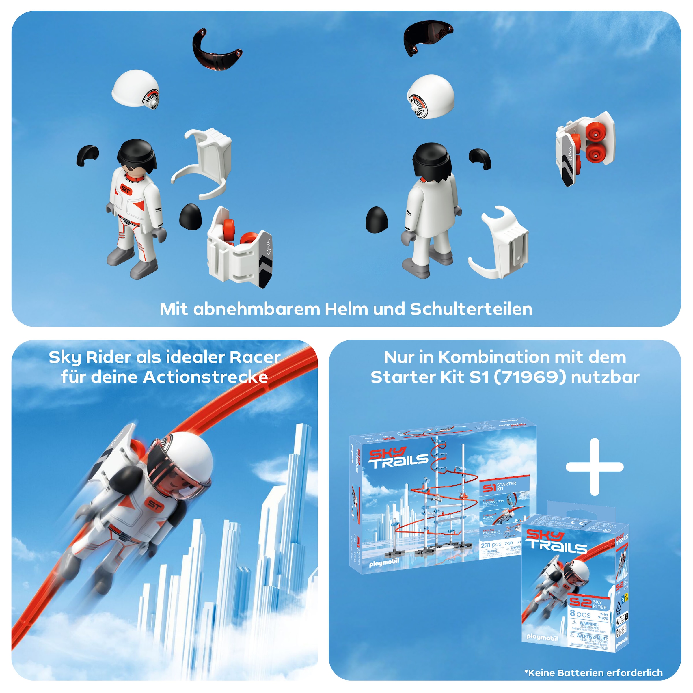 Playmobil® Konstruktions-Spielset »Sky Rider S 2 (71976), Sky Trails« Erweiterung; Made in Europe