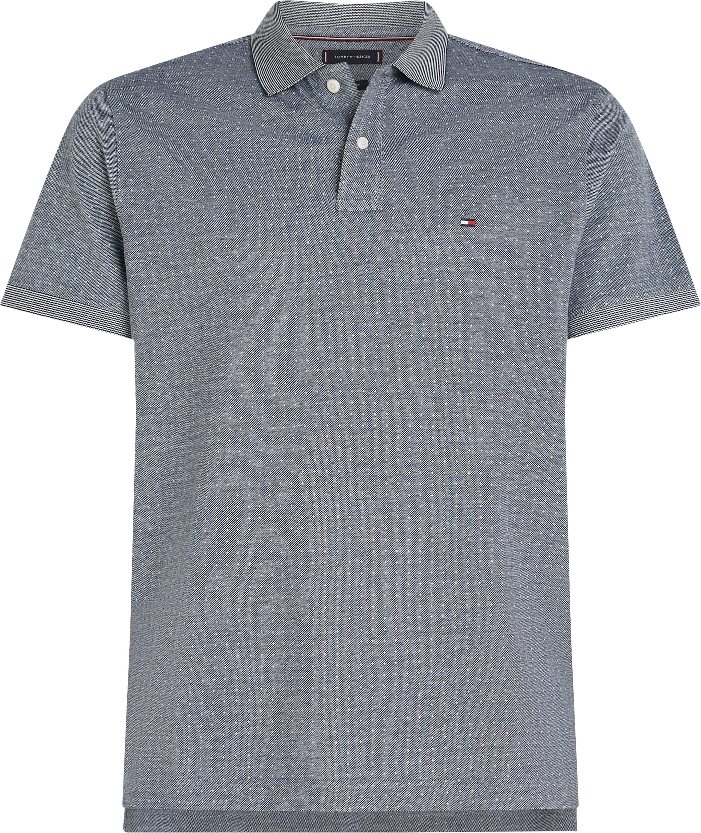 Tommy Hilfiger Big & Tall Poloshirt »BT-PIQUE MICROPRINT REG POLO-B«, in Grossen Grössen, Logostickerei