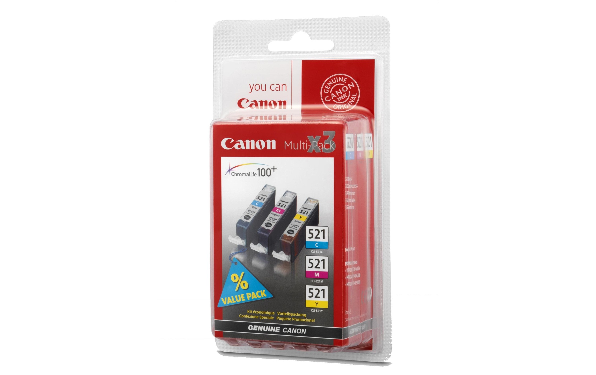 Canon Tintenpatrone »CLI-521PA c/m/y«, (1 St.)