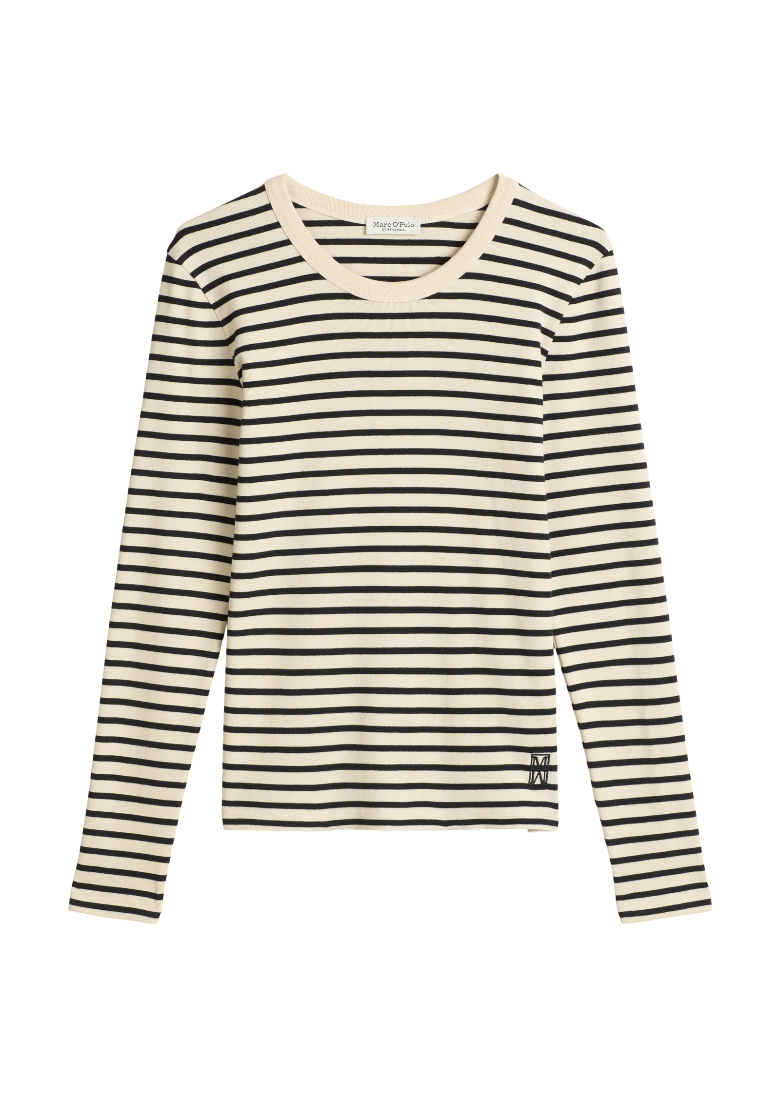 Marc O'Polo Longsleeve »regular fit aus reiner Bio-Baumwolle« geringelt