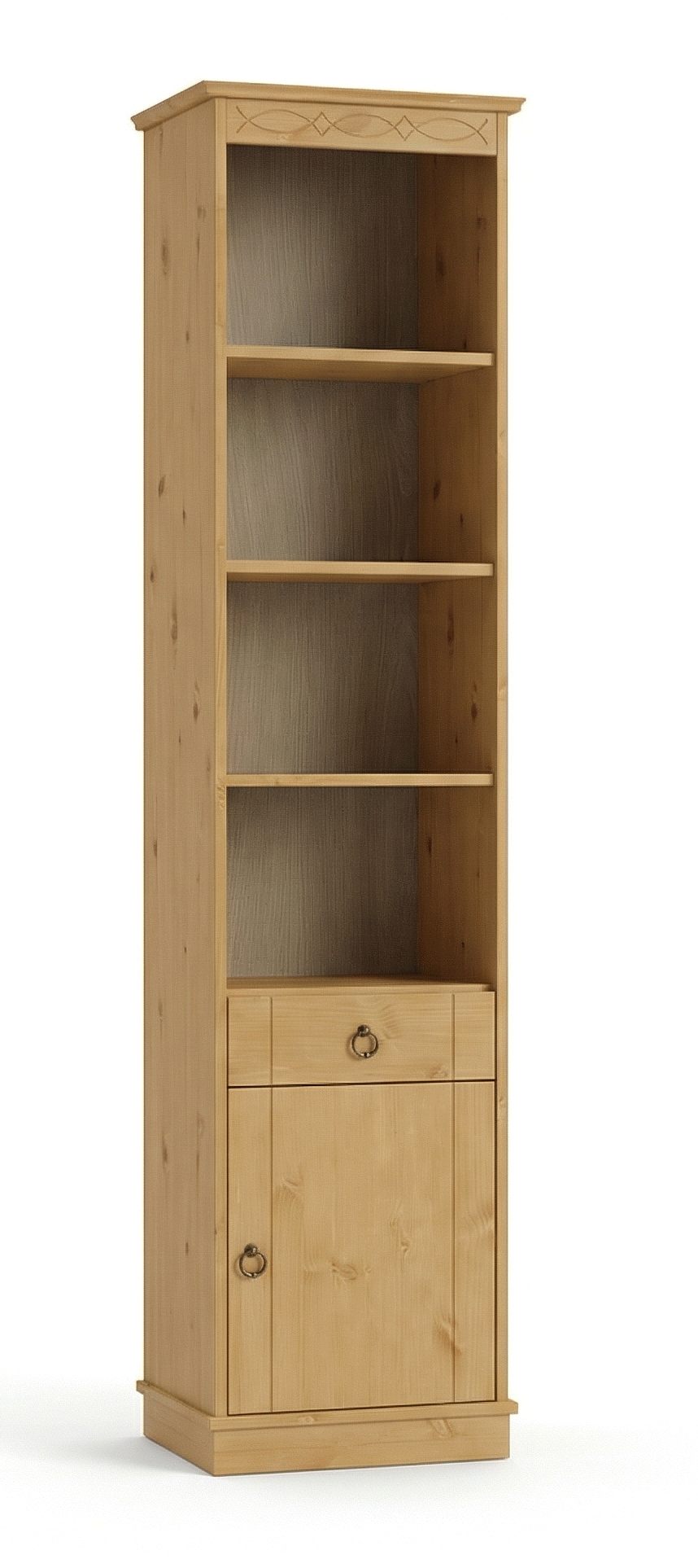 GOODproduct Hochschrank »Indra, Badschrank, Badmöbel, Badezimmerschrank« B/T/H: 46/32/186 cm,  aus massiver Kiefer, mit Schublade, FSC®-zertifiziert