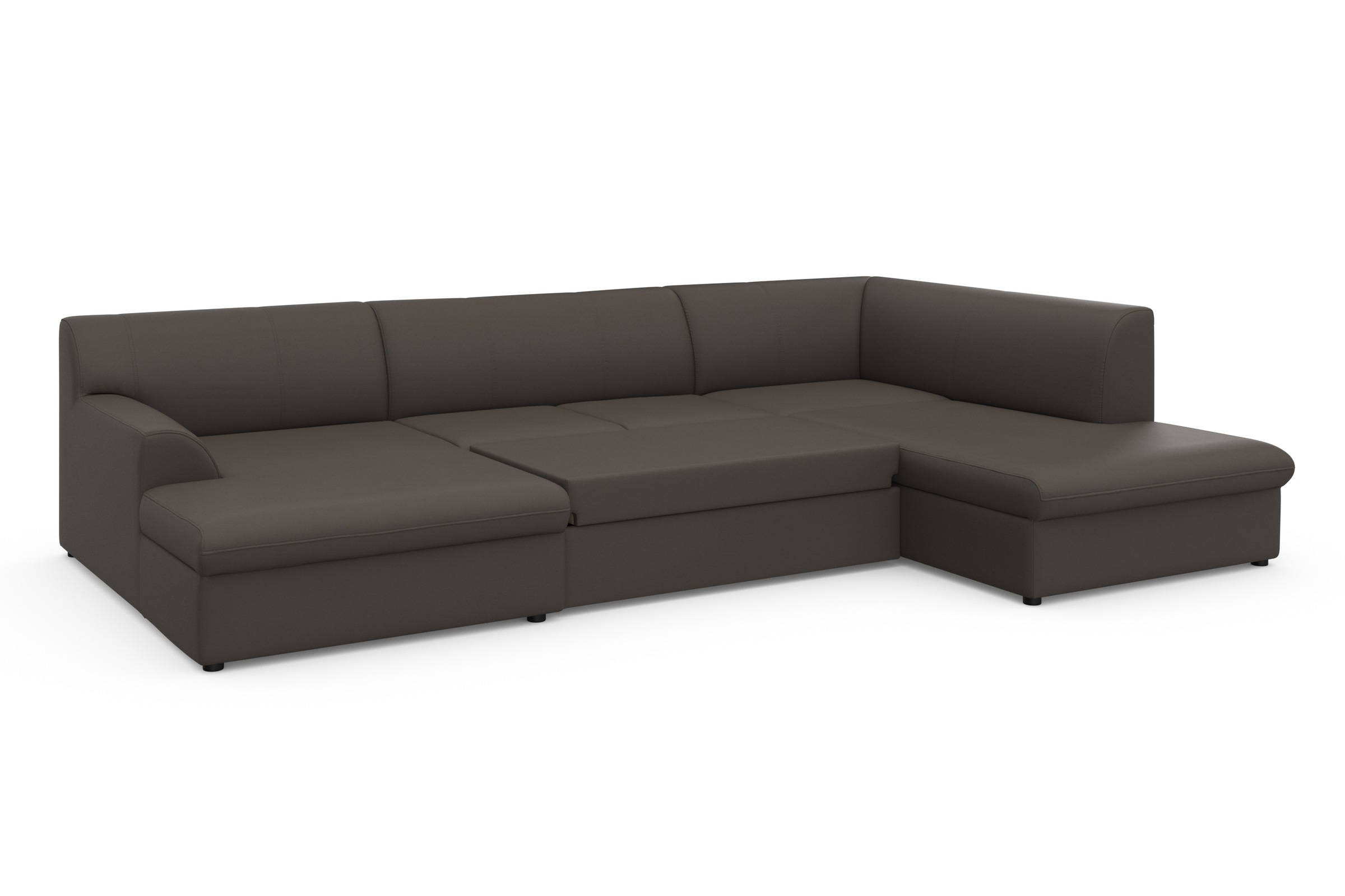 DOMO collection Wohnlandschaft »Topper, elegant und zeitlos, komfortabel, U-Form«, wahlweise mit Bettfunktion