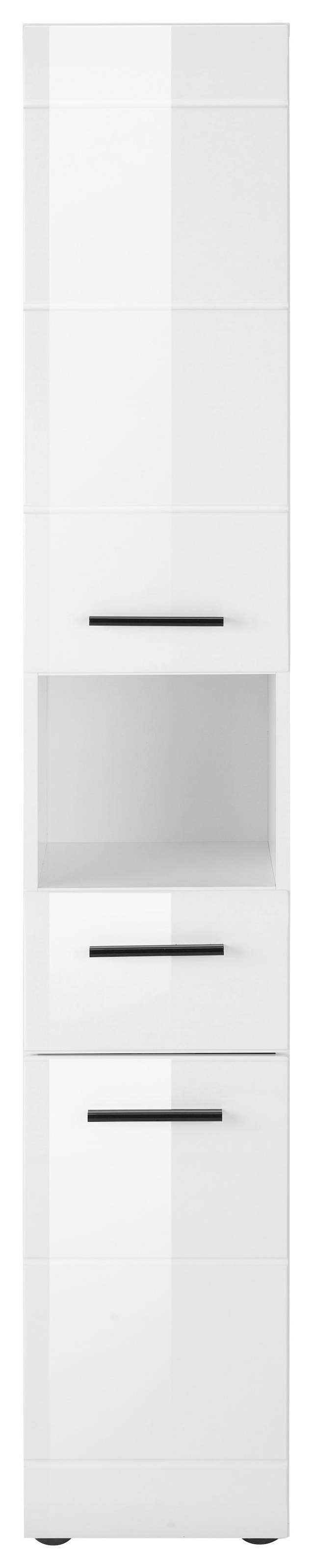 welltime Hochschrank »Sovana«, Badezimmerschrank in Hochglanzoptik - (B/T/H) 30/31/182 cm