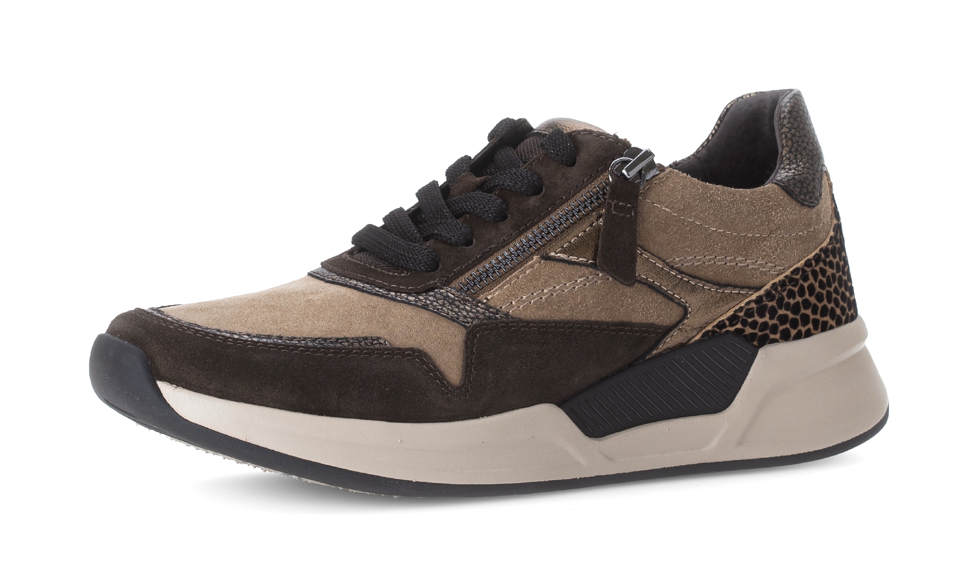 rollingsoft Keilsneaker  , Schnürschuh, Halbschuh, Freizeitschuh mit seitlichem Reissverschluss