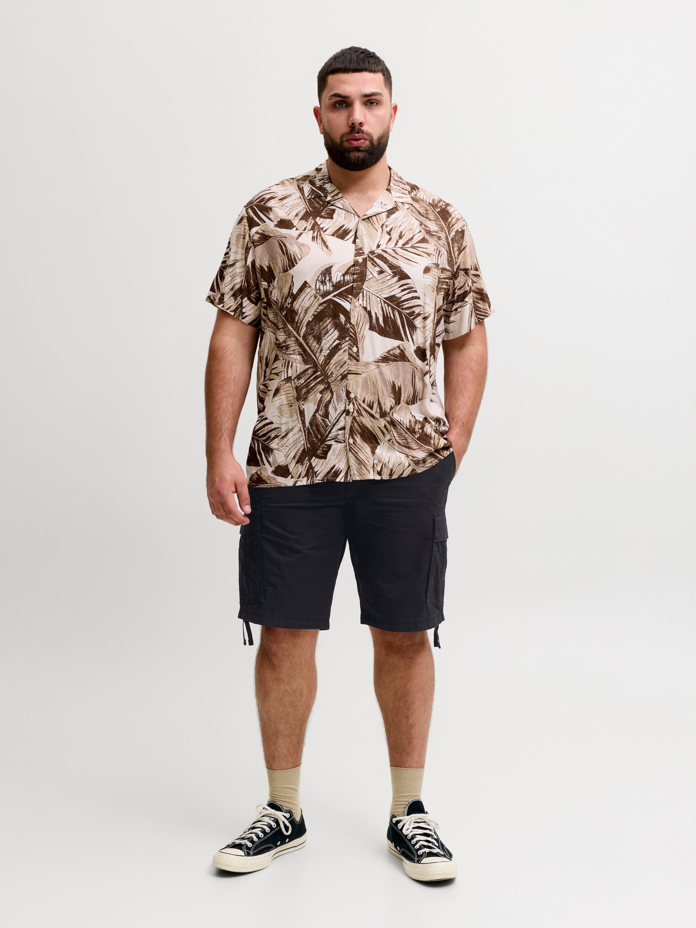 Jack & Jones PlusSize Cargoshorts »JPSTCOLE FRANK CARGO SHORT MID SN PLS«  mit Taschenbändern
