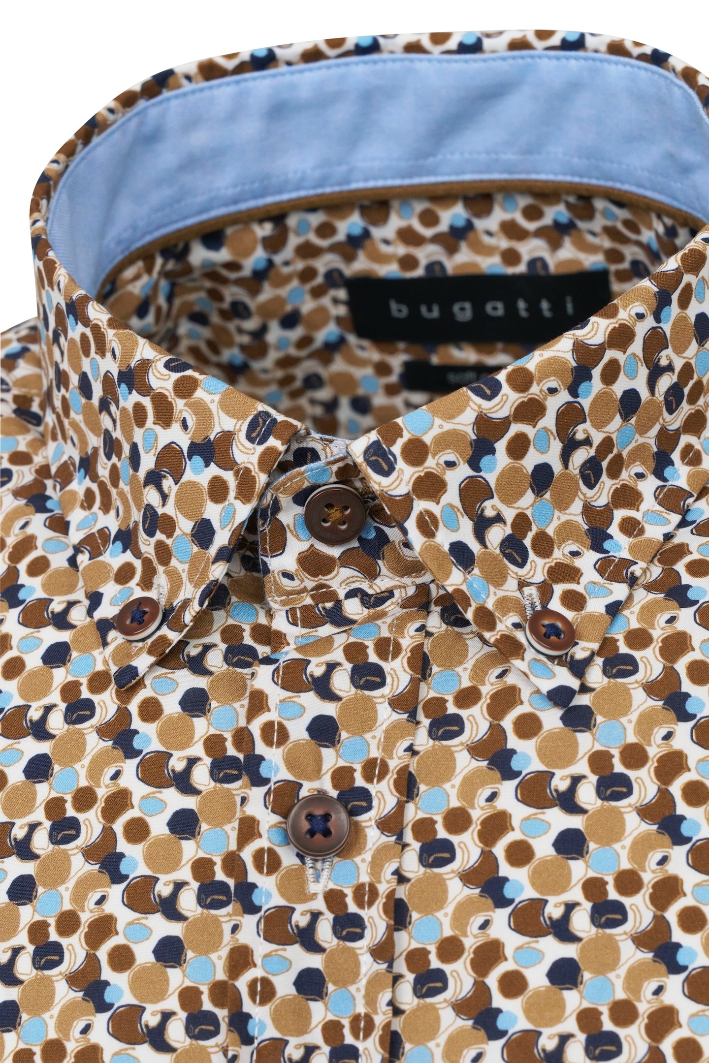 bugatti Chemise à manches courtes mit Button-Down-Kragen