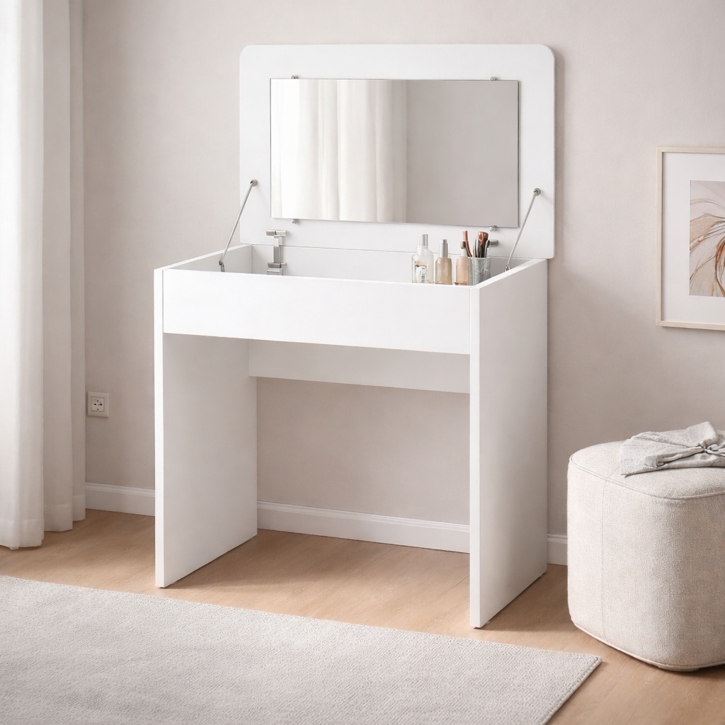 GOODproduct Coiffeuse »Trympo 7, Kosmetiktisch, Frisiertisch, Schminkkommode, Toilettentisch« Schminktisch mit Spiegel und Stauraum, Breite 80cm