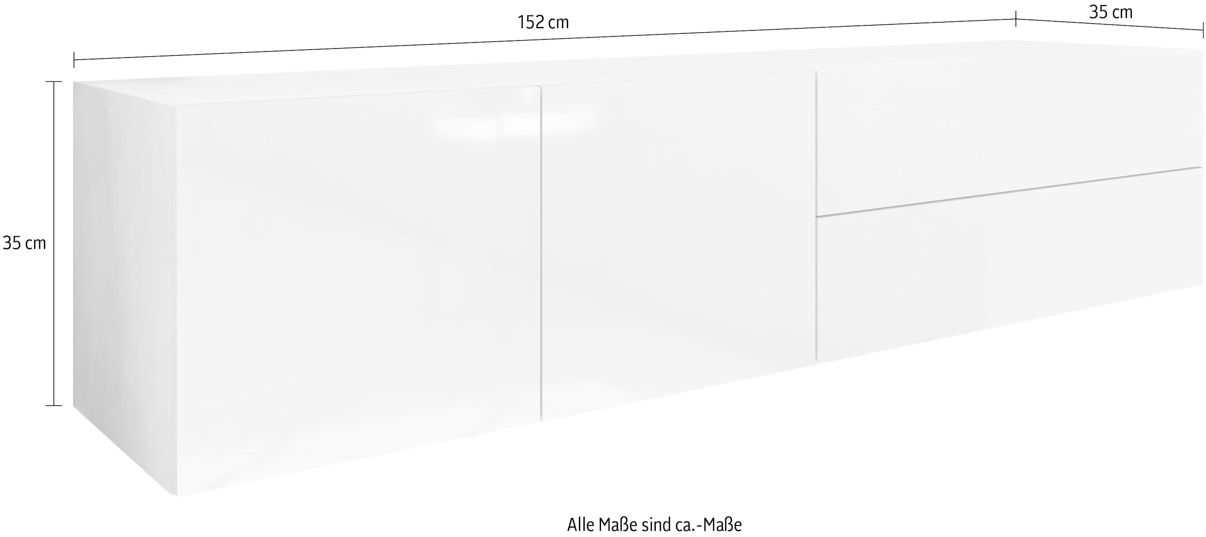 borchardt Möbel Lowboard nur »Vaasa«, kaufen hängend jetzt Breite cm, 152