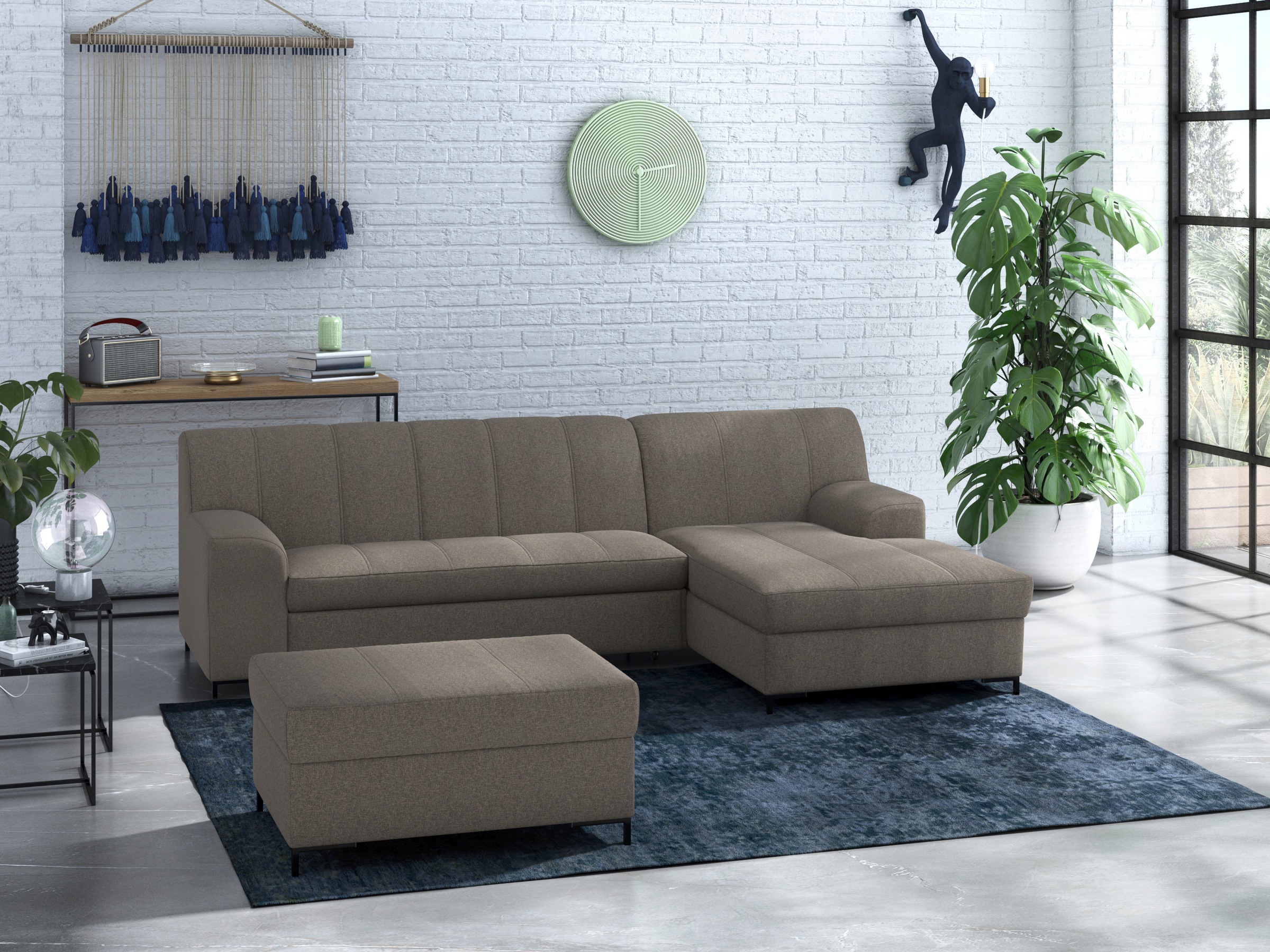 INOSIGN Ecksofa »Balme L-Form«, Inkl. Zierkissen, wahlweise mit Bettfunktion