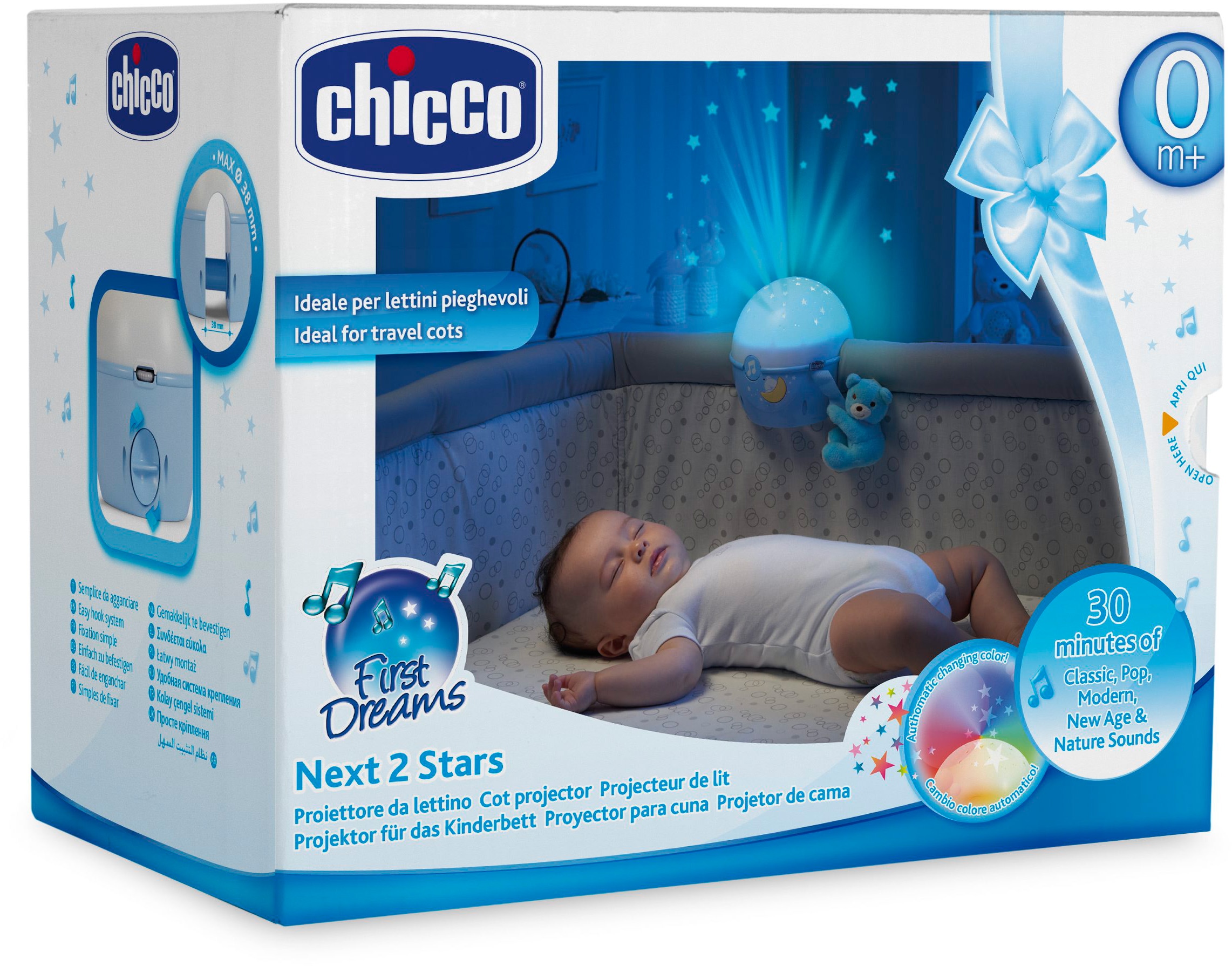 Chicco Nachtlicht »First Dreams Next 2 Stars, Hellblau«, mit Projektor und  Soundfunktion en %SOLDES!