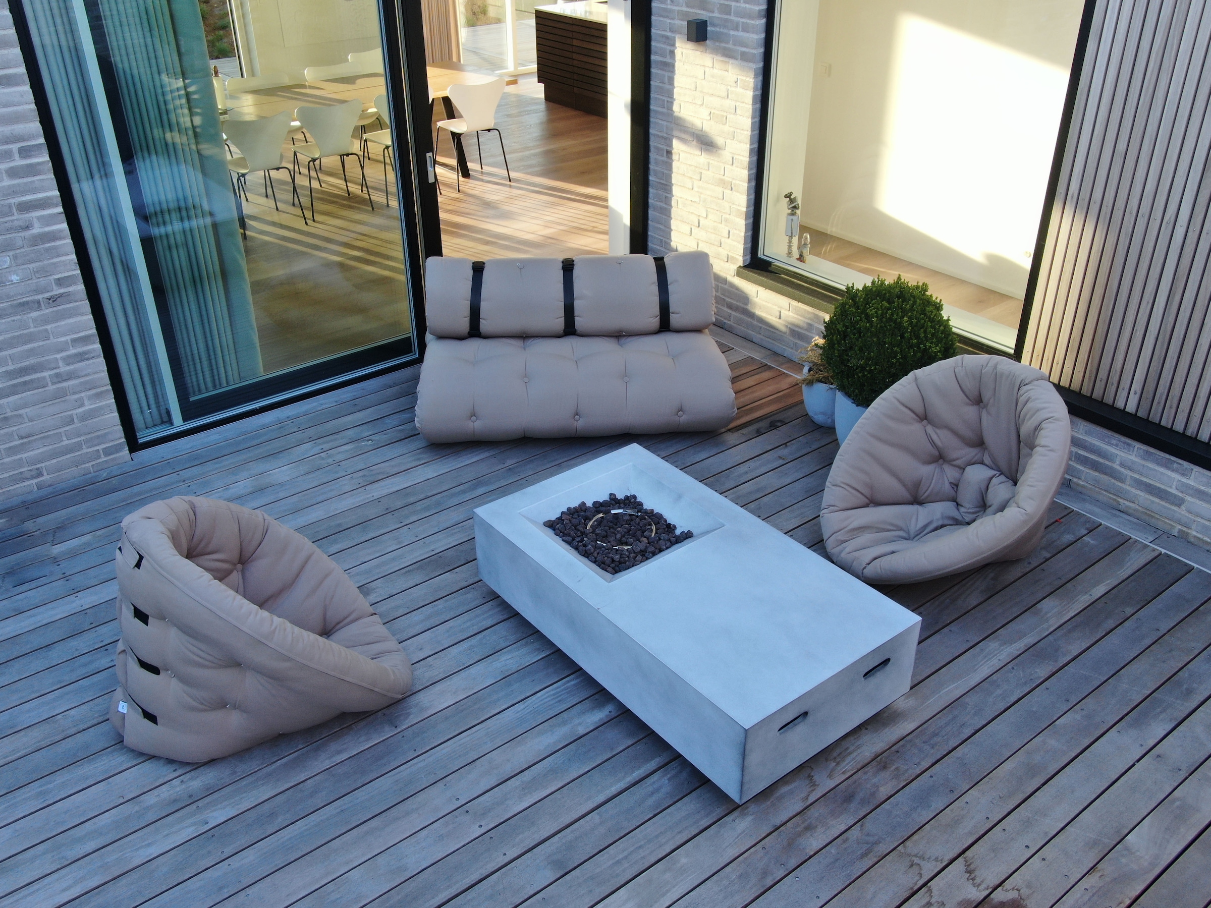 Karup Design Canapé de salon »BUCKLE-UP Sofa out™, Loungesofa in Schlafplatz verwandelbar« Convient pour l’extérieur, résistant à la saleté et à l’eau, fabriqué en Europe