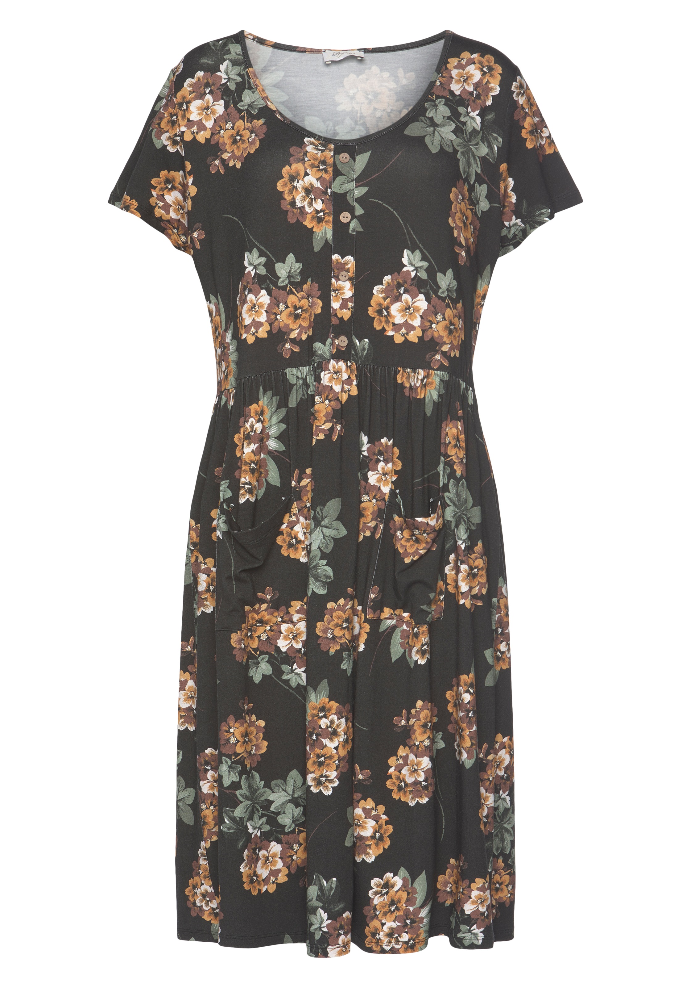 Image of Boysen's Jerseykleid, mit schönem Druck und aufgesetzten Taschen bei Ackermann Versand Schweiz