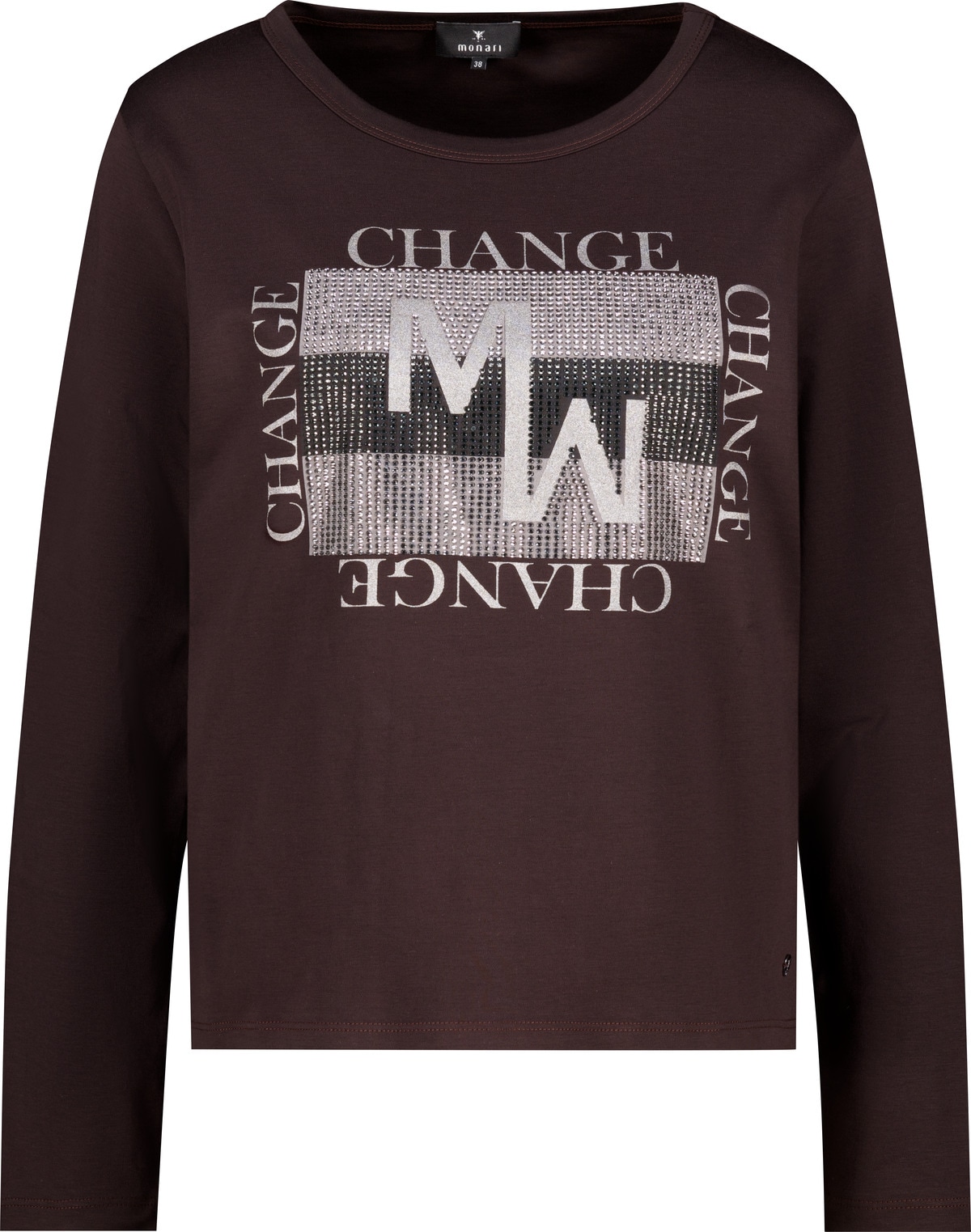 Monari Langarmshirt »Shirt Schmuck« Regular fit mit Rundhalsausschnitt