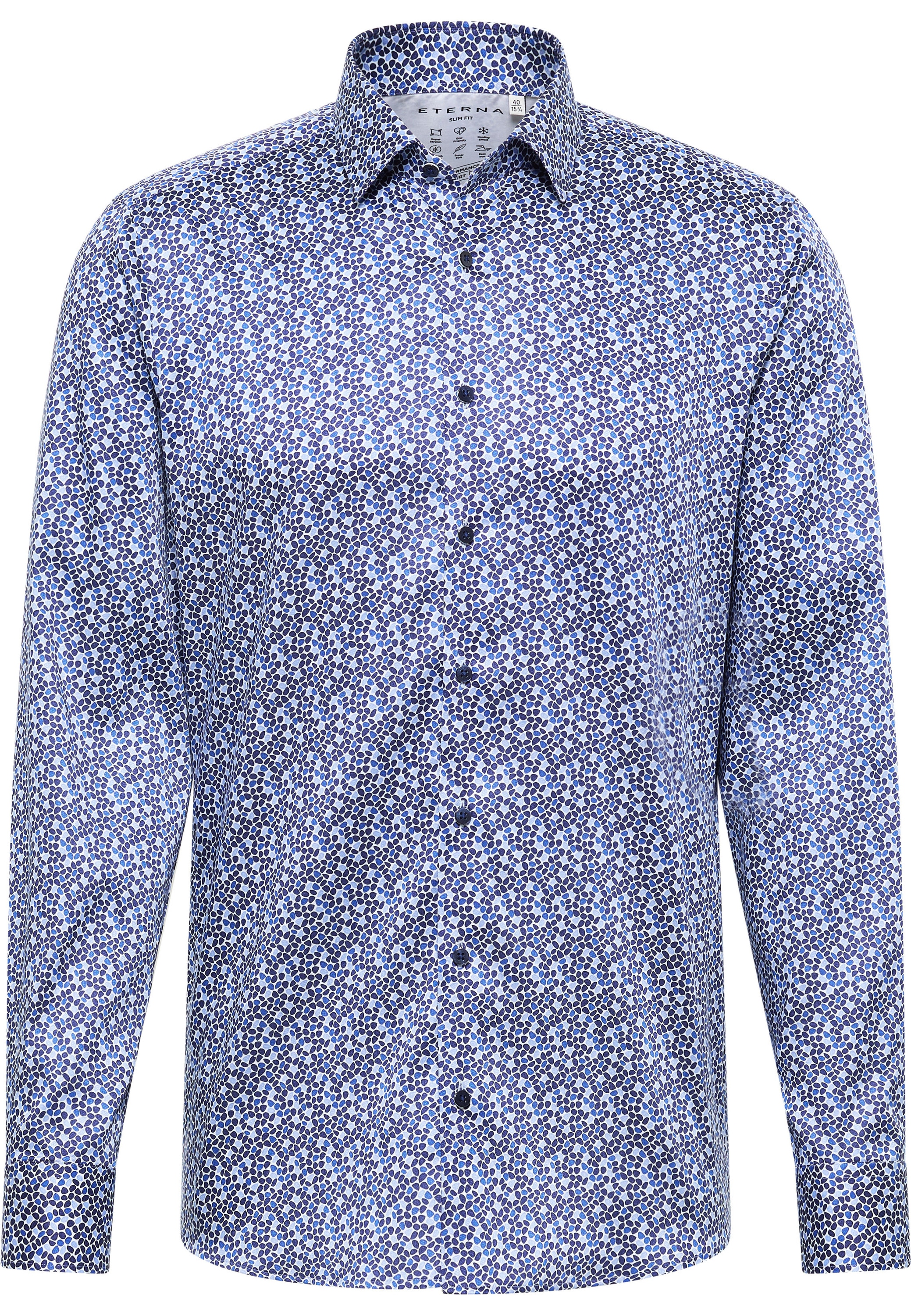 Eterna Langarmhemd »SLIM FIT« EASY IRON (bügelleicht)