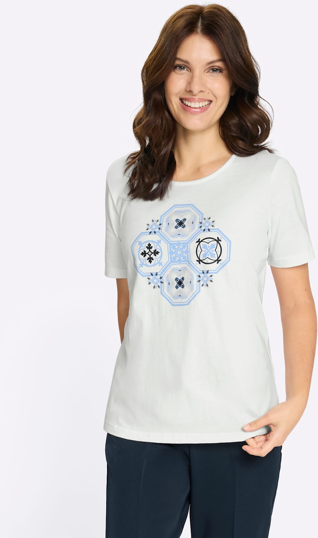 Image of Classic Basics Kurzarmshirt "Druck-Shirt" 1 tlg.