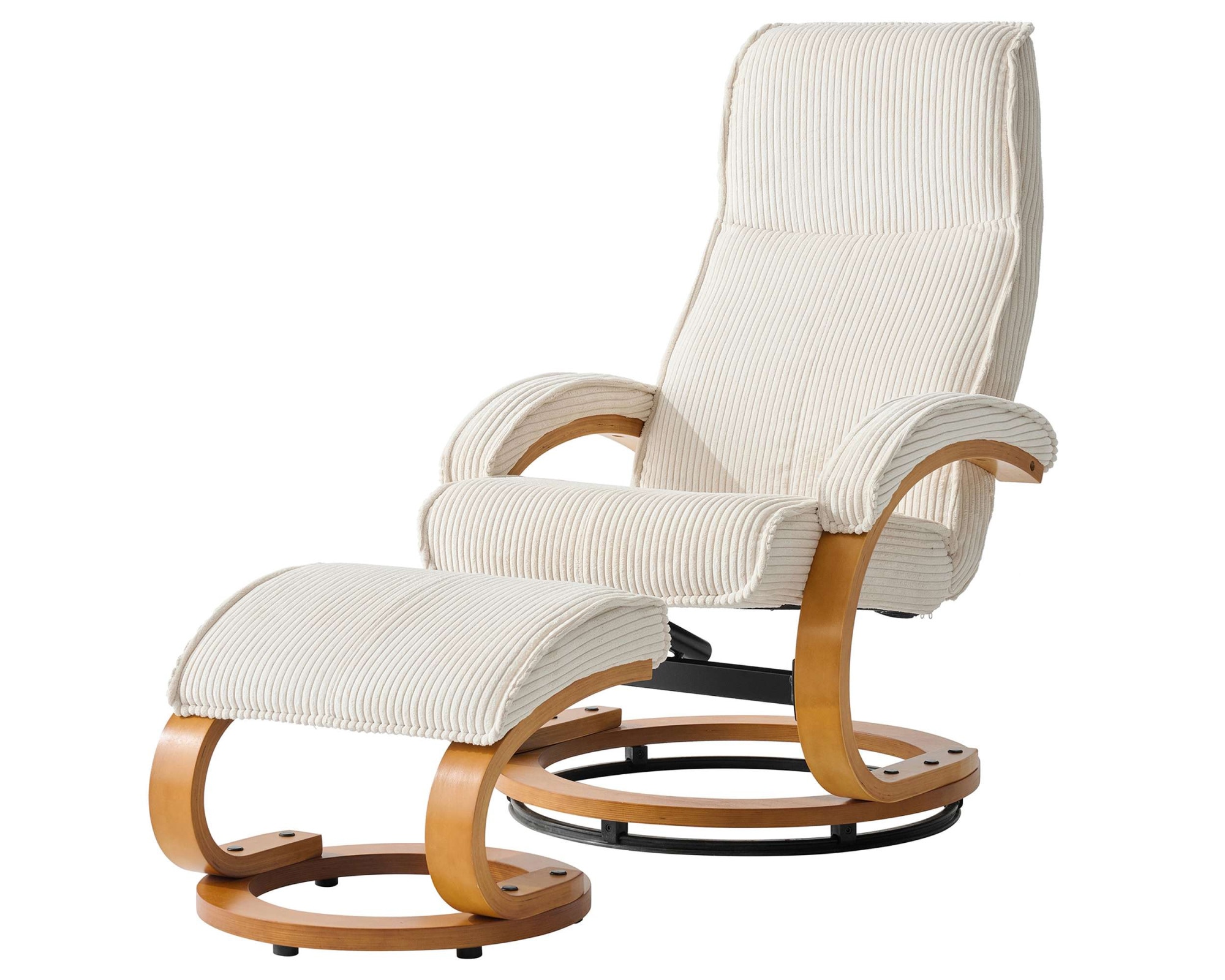 Home affaire Relaxsessel »mit Hocker PARIS neu: Cord - OTTO. Verlässliche Qualität.« bestehend aus Sessel und Hocker,  manuelle Relaxfunktion mit Drehfunktion, neu: Cord-Bezug