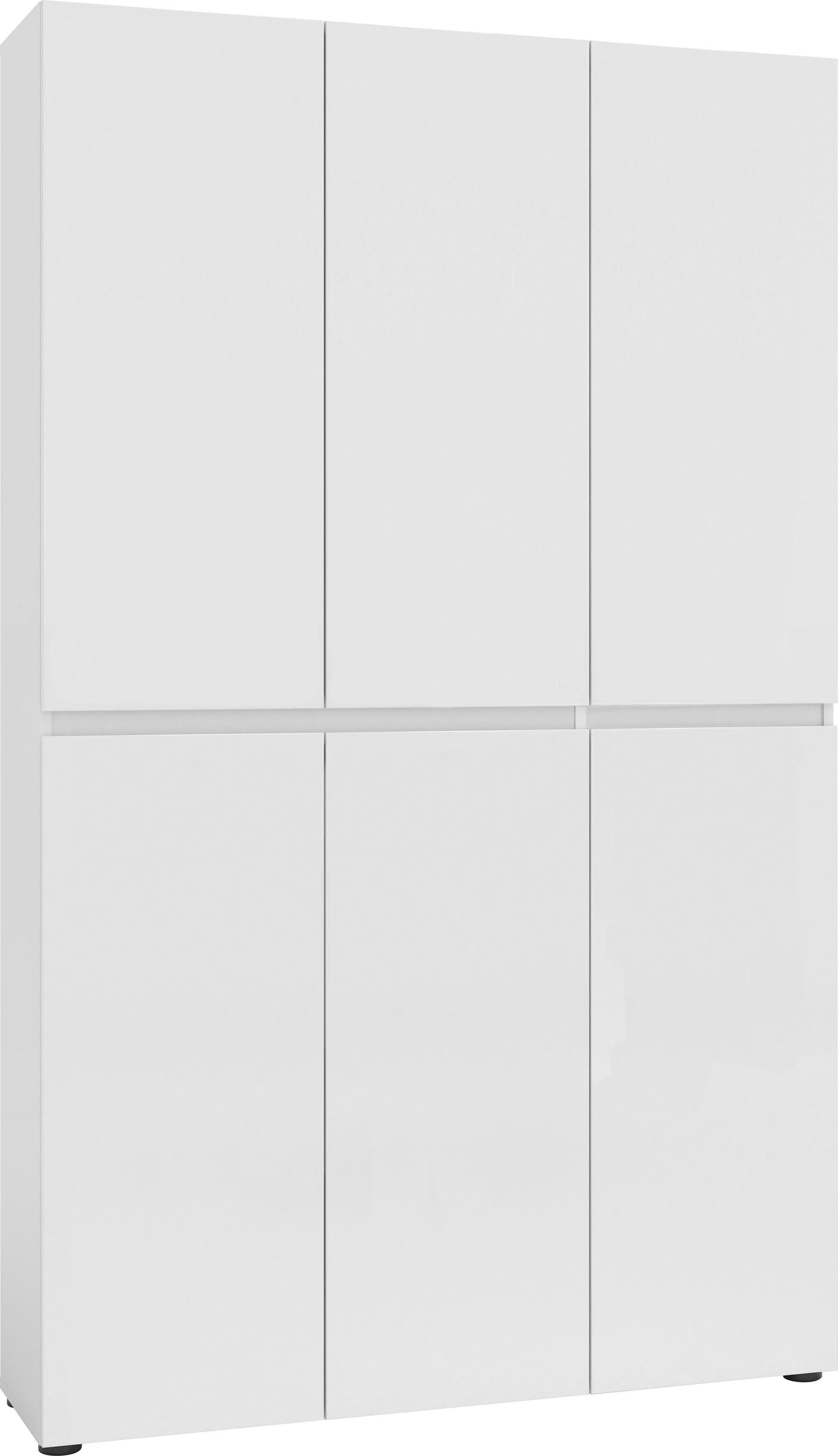 Image of Home affaire Schuhschrank "MISTER Schuhkommode, Schuhmöbel, Schuhregal, Hochglanz lackiert" Breite 120 cm, Höhe 200 cm, 6 Türen, 24 Fächer, ca.58 paar Schuhe