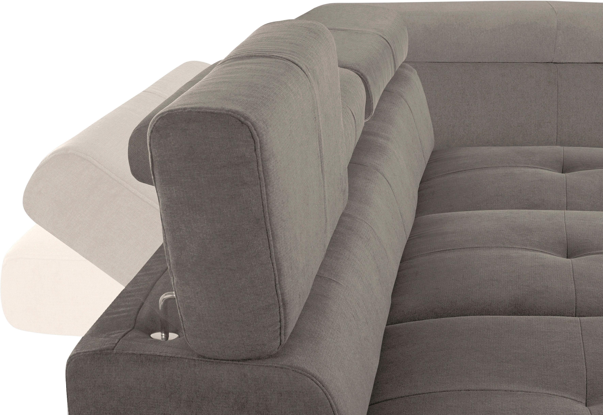 COTTA Ecksofa »Enterprise L-Form« mit Arm- & Kopfteilverstellung, wahlweise mit Bettfunktion