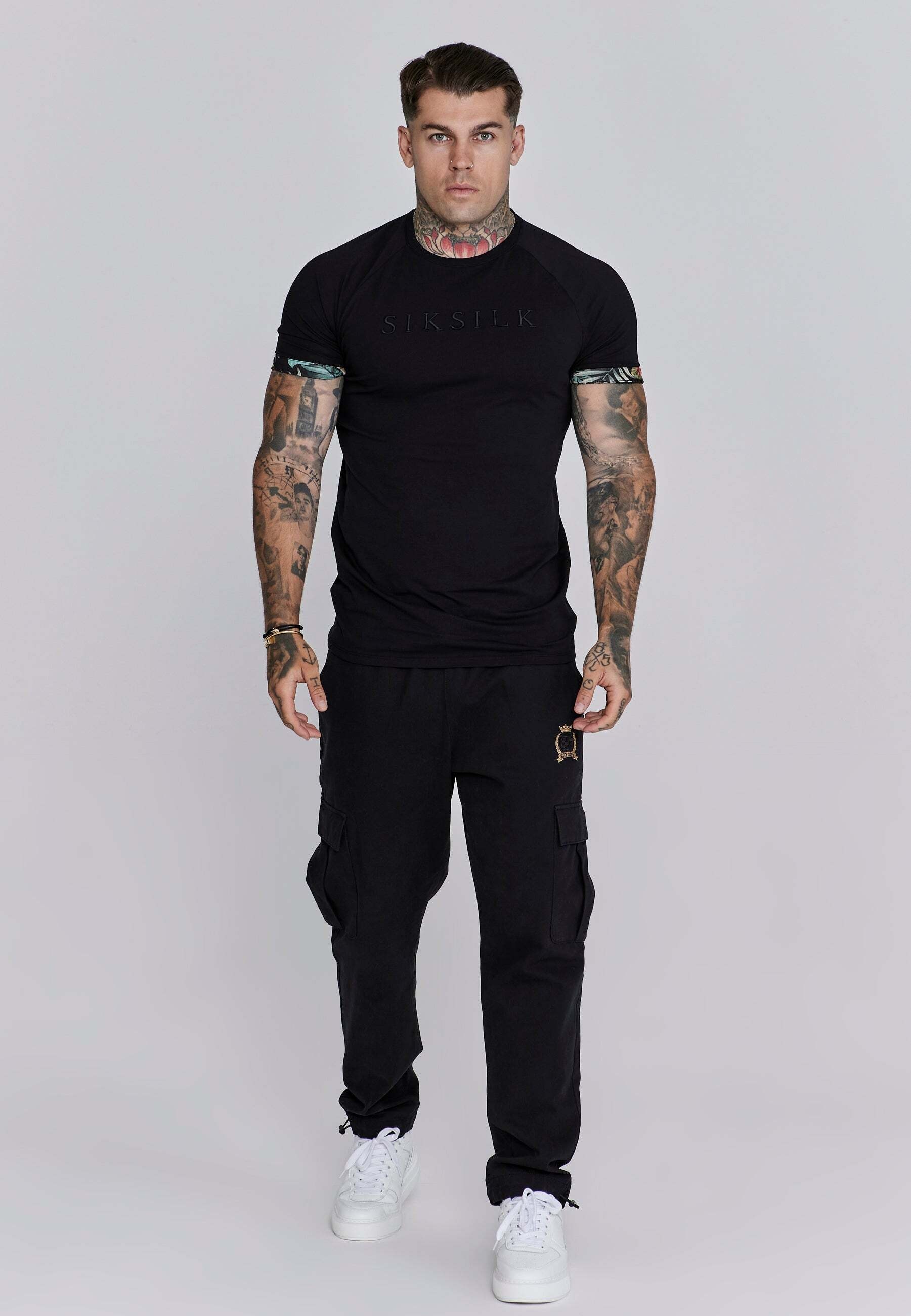 Siksilk T-Shirt »Siksilk T-Shirt Rolls Sleeve T-Shirt«