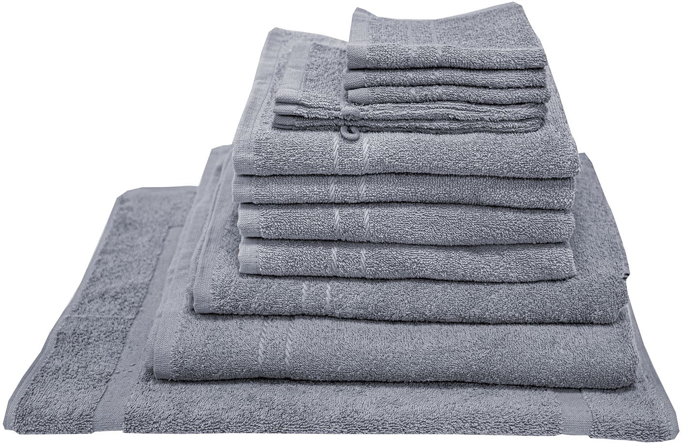 Image of Dyckhoff Handtuch Set "Kristall" Set Frottier Umfangreiches Badezimmer Komplett-Set inklusive Badvorleger