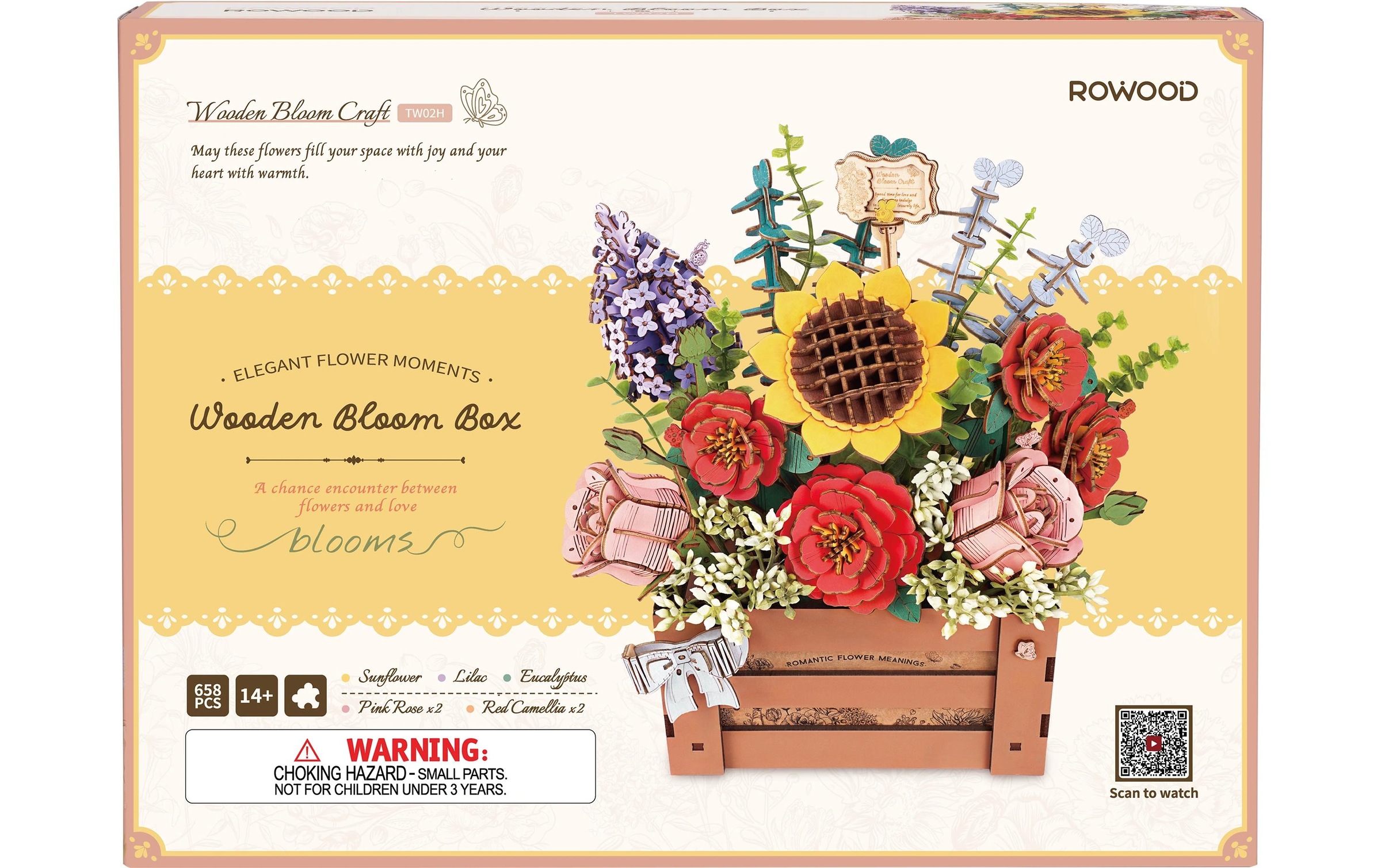 Image of Modellbausatz "RoboTime Blumenkiste Holz"
