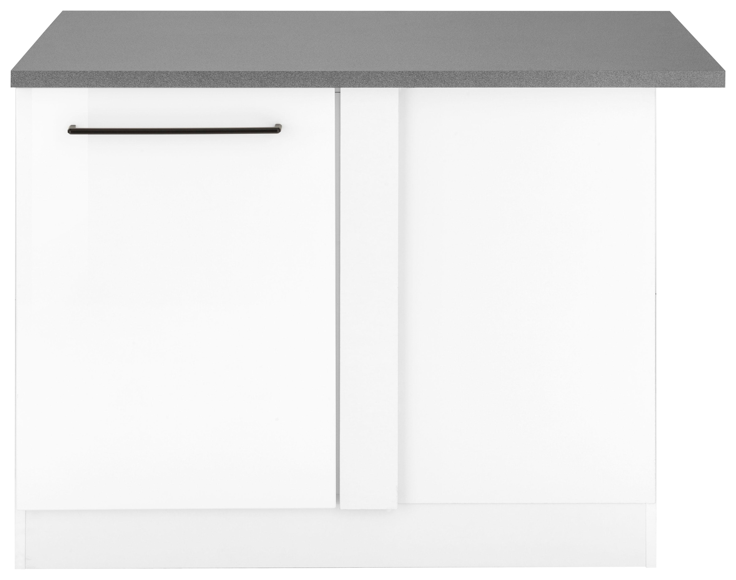 KOCHSTATION Eckunterschrank »KS-Tulsa« 110 cm breit, 1 Tür, schwarzer Metallgriff, hochwertige MDF Front