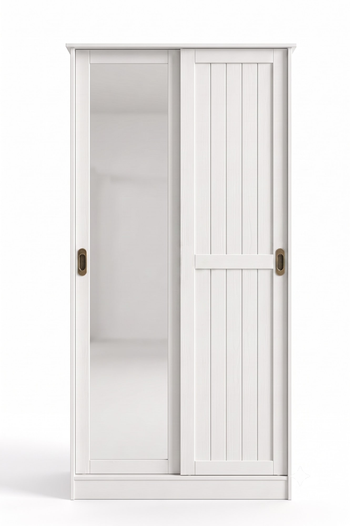 GOODproduct Armoire vestiaire »Malmö Mehrzweckschrank mit Schiebetüren und Spiegel« En pin massif certifié FSC®, L/l/H 93/37/187 cm
