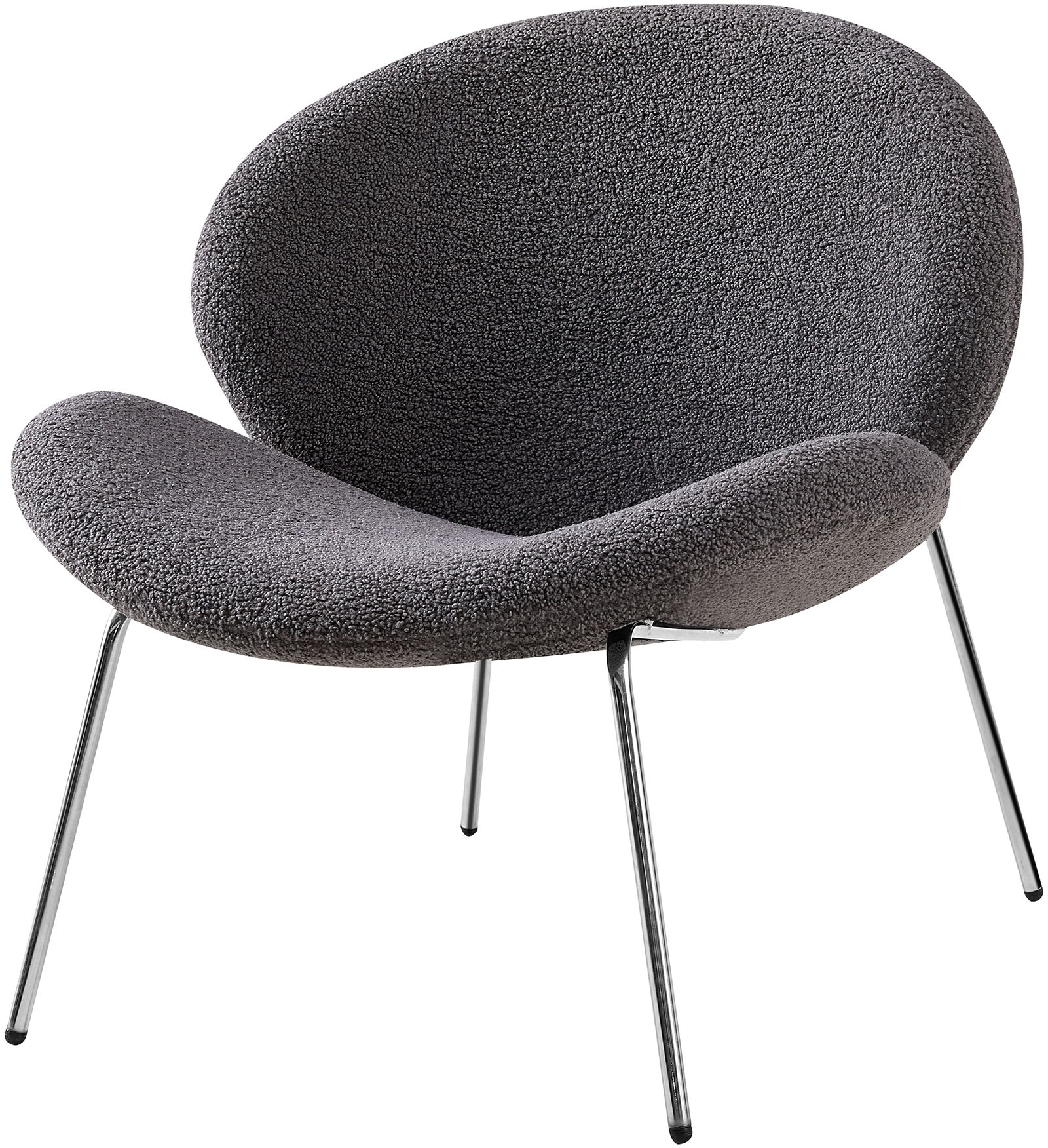 Kayoom Chaise rembourrée »Stuhl Jaden 125 2er-Set, im angesagten Stoff mit dem Kräusel-Effekt« (Set) 2 cuisÄsthetisch minimalistisches Design, Bouclé Stoff, breites Sitzen