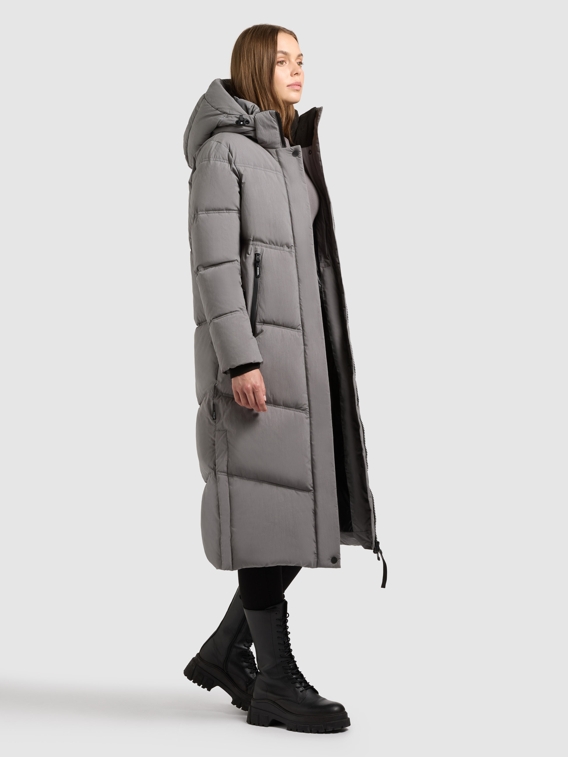 khujo Manteau matelassé »RITZ« praktische Seitenschlitze mit Reissverschluss, abnehmbare Kapuze