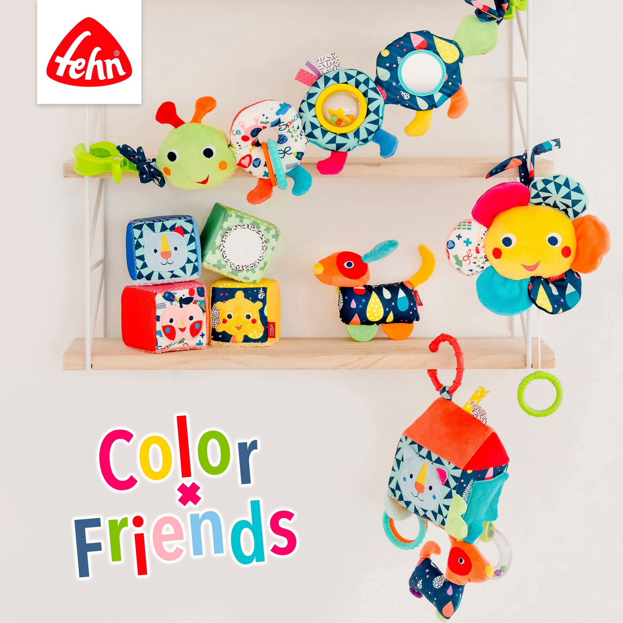 Fehn Greifspielzeug »COLOR Friends, Activity-Puzzle-Raupe«