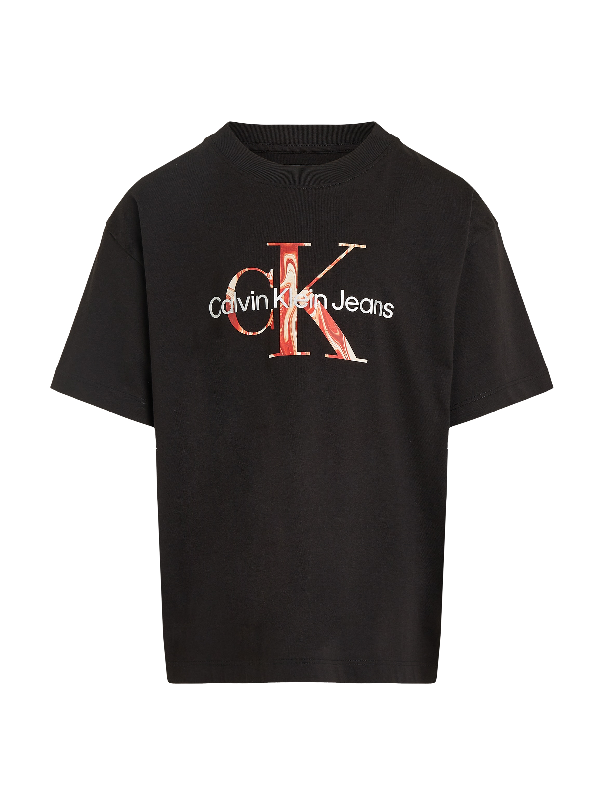 Calvin Klein Jeans T-Shirt »OCEAN SWIRL MONO T-SHIRT«, mit grossem Logodruck