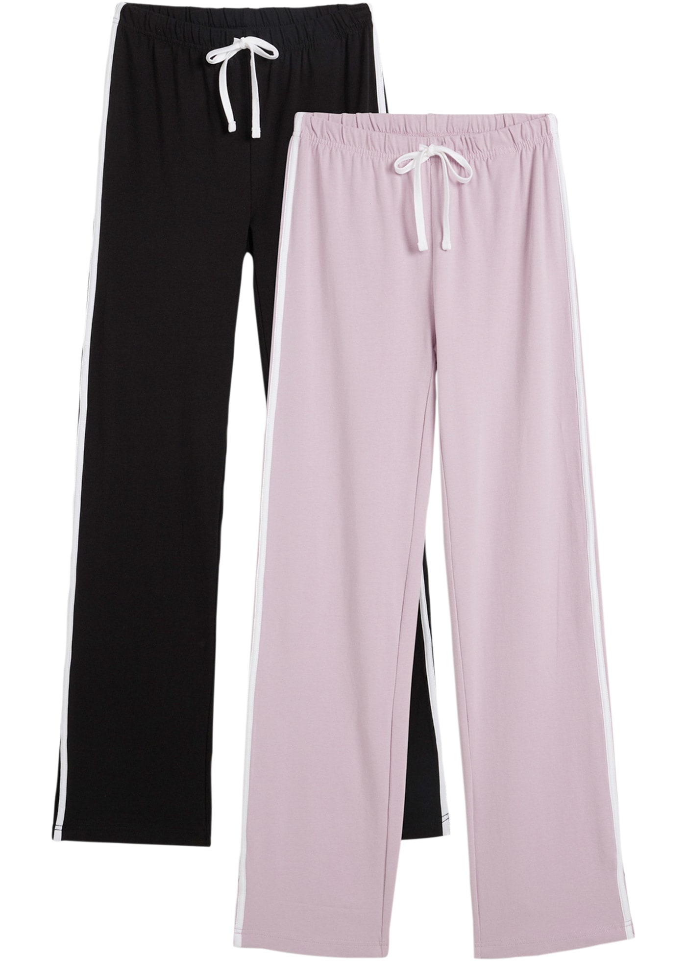 Image of bonprix Jerseyhose Gummizugbund mit Bindeband, kontrastfarbiger Seitenstreifen