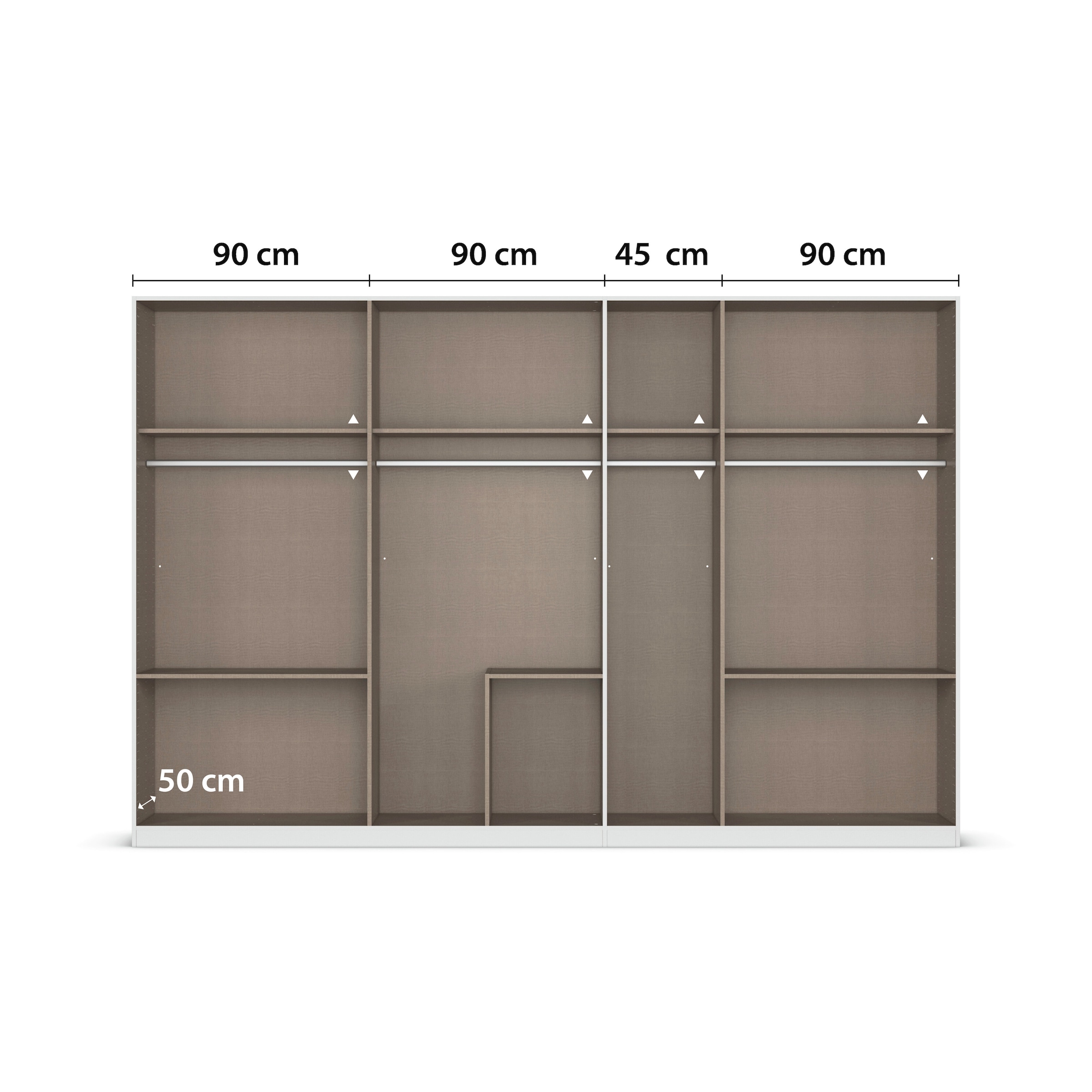 GOODproduct Kleiderschrank »Mehrzweckschrank Schrank Schlafzimmer Garderobe Mietswohnung XEELINA« Mehr Flexibilität durch variable Schubladenanordnung MADE IN GERMANY