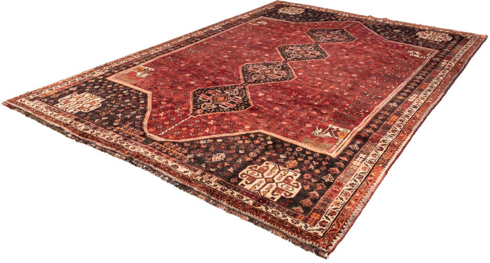Image of morgenland Orientteppich »Perser - Nomadic - 310 x 227 cm - dunkelrot«, rechteckig, 10 mm Höhe, Wohnzimmer, Handgeknüpft, Einzelstück mit Zertifikat bei Ackermann Versand Schweiz