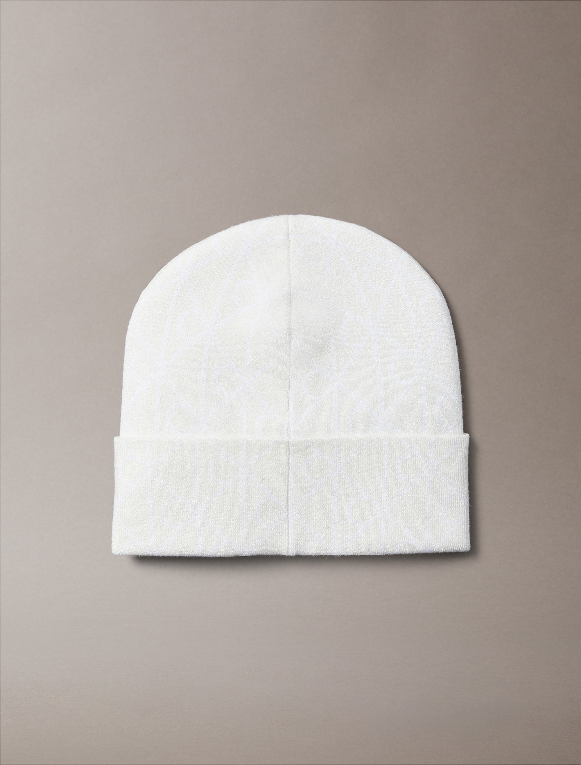 Calvin Klein Strickmütze »AOP JCQ FINE RIB BEANIE« Perfekt für den Alltag