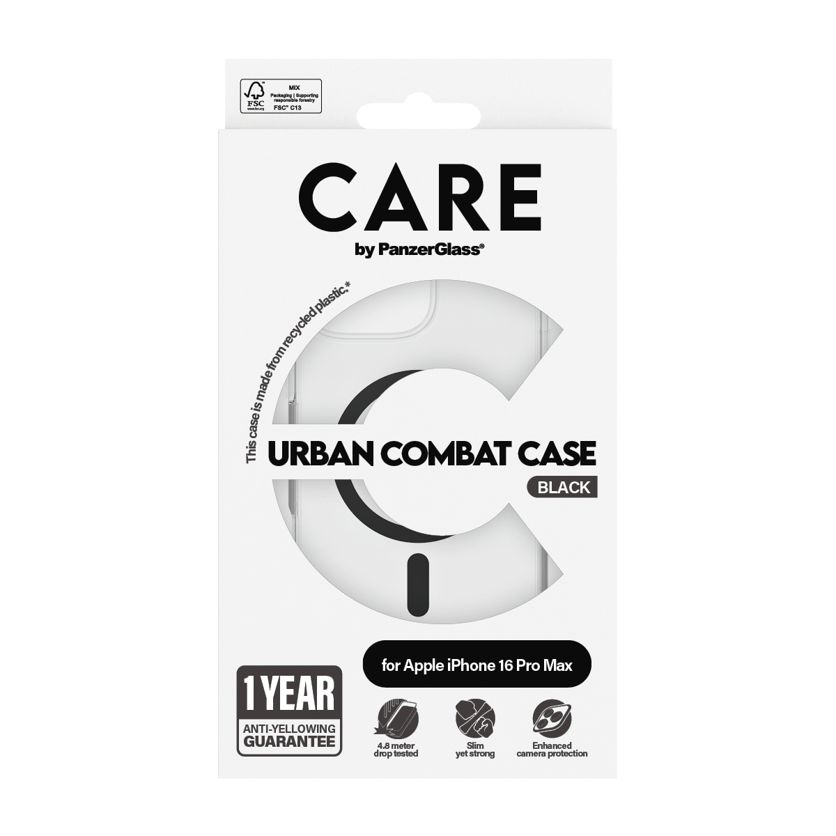 CARE by PanzerGlass Handyhülle »Urban Combat Case mit MagSafe für Apple iPhone 16 Pro Max« Backcover, Schutzhülle, Handyschutzhülle, Case, Schutzcase, stossfest