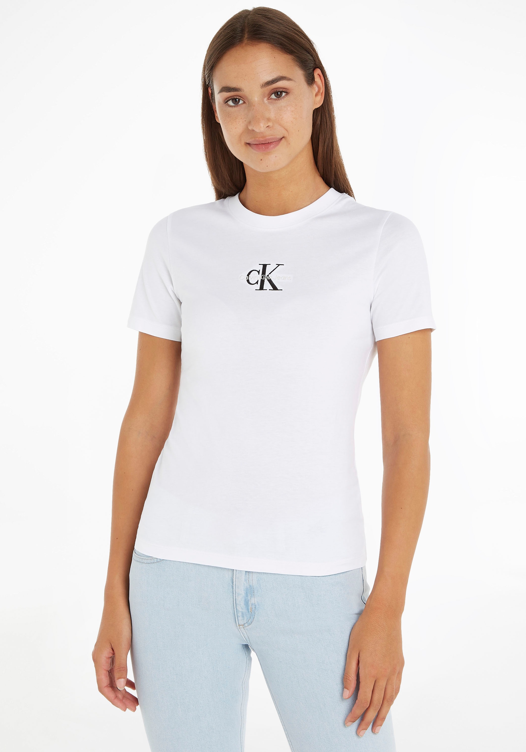 Image of Calvin Klein Jeans Rundhalsshirt »MONOGRAM LOGO SLIM FIT TEE«, mit Calvin Klein Jeans Logo-Druck bei Ackermann Versand Schweiz