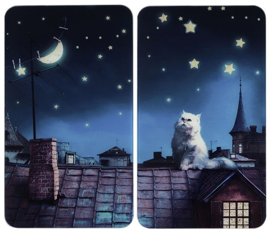 Image of Maximex Herd-Abdeckplatte »Moon Cat«, (Set, 2 tlg.), für alle Herdarten, 52x30 cm bei Ackermann Versand Schweiz