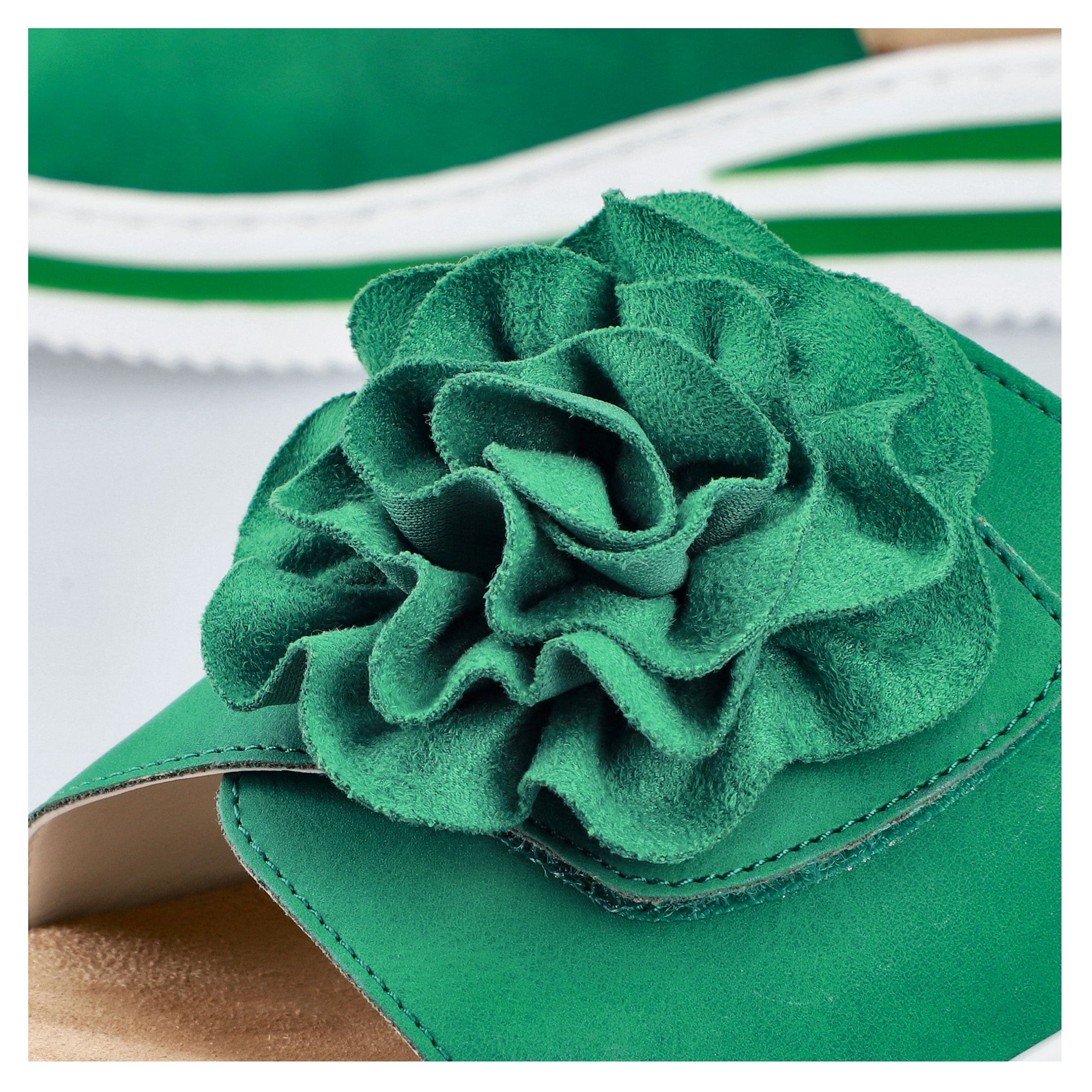 Rieker Pantolette  , Sommerschuh, Poolslide, Strandschuh, Keilabsatz, mit Klettverschluss