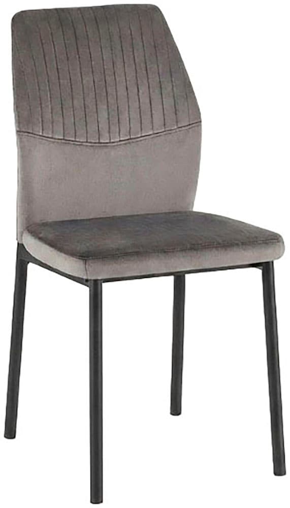 GOODproduct Esszimmerstuhl »Nora, 4er-Set« (Set) 4 Stk.moderne Samtstühle mit Kontrastnähten und schwarzem Metallgestell