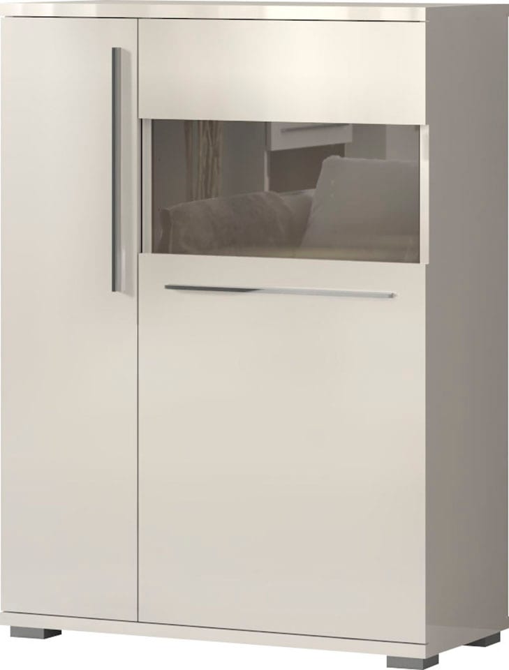 Places of Style Highboard »Piano Vitrine«, UV lackiert, Soft-Close Funktion