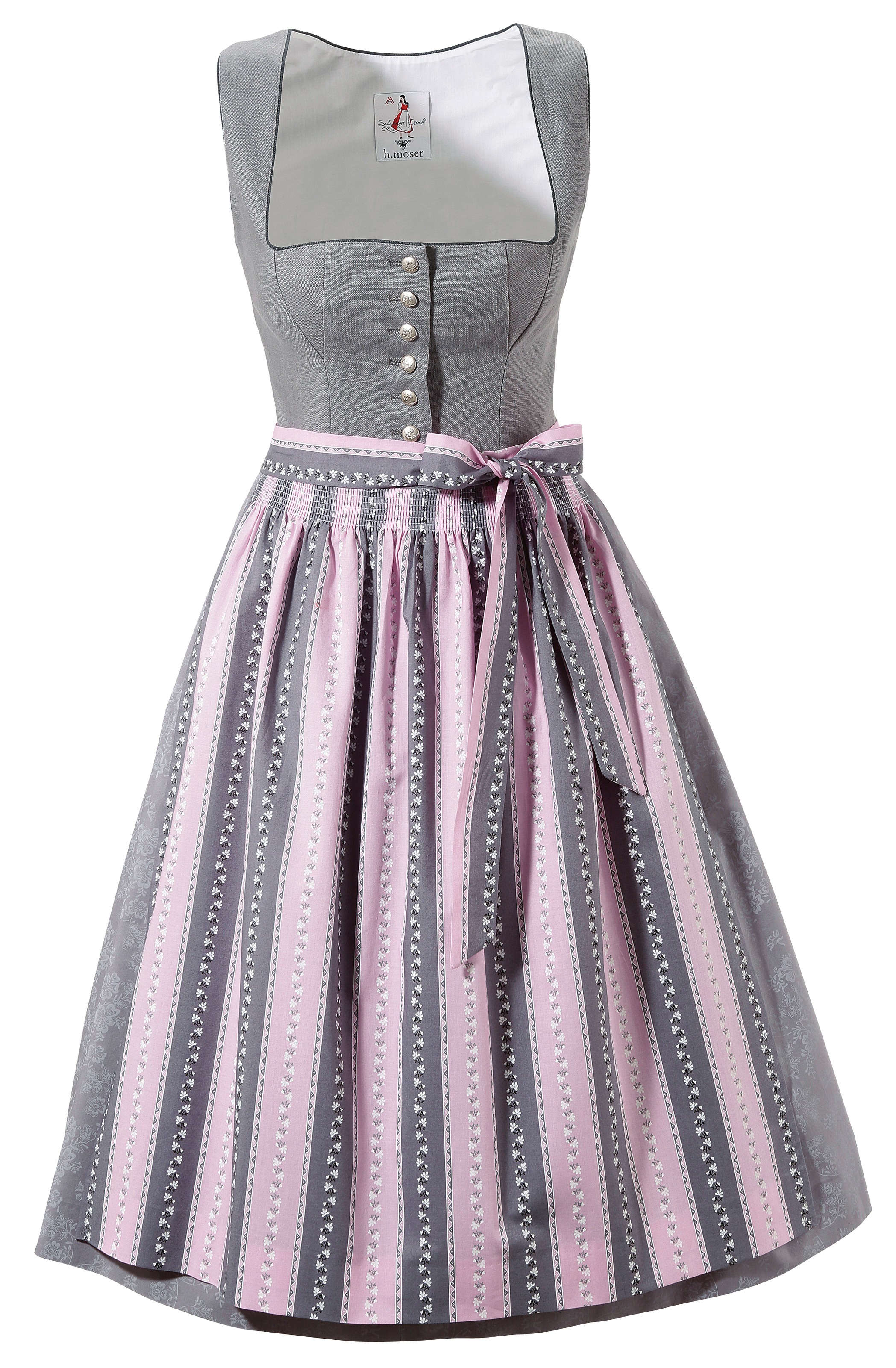 H.Moser Dirndl midi mit Blumen
