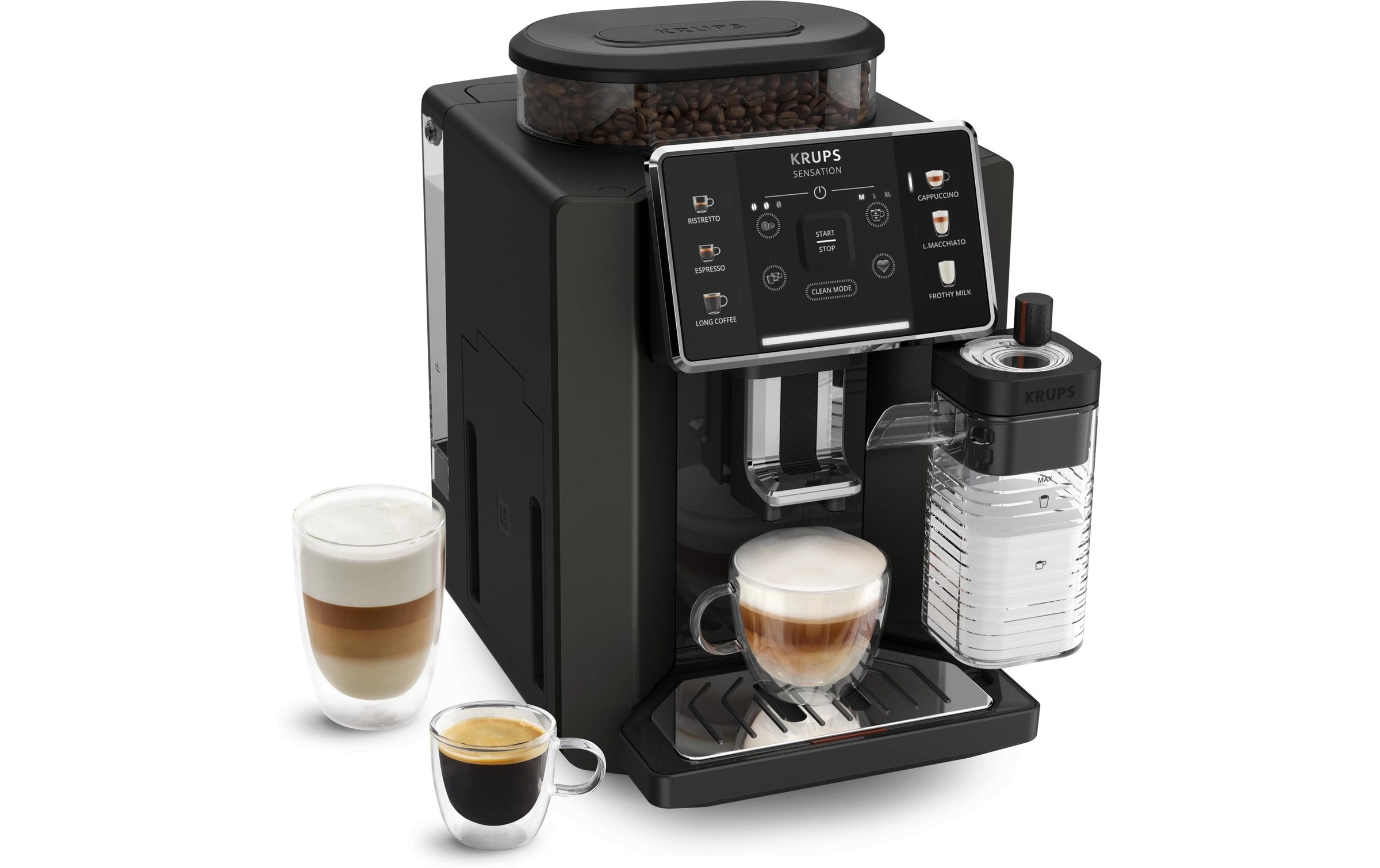 Krups Machine à café automatique »EA9128D Sensation Milk« 6 Kaffee- und Milchspezialitäten, aut. Reinigung, Metall-Brühgruppe