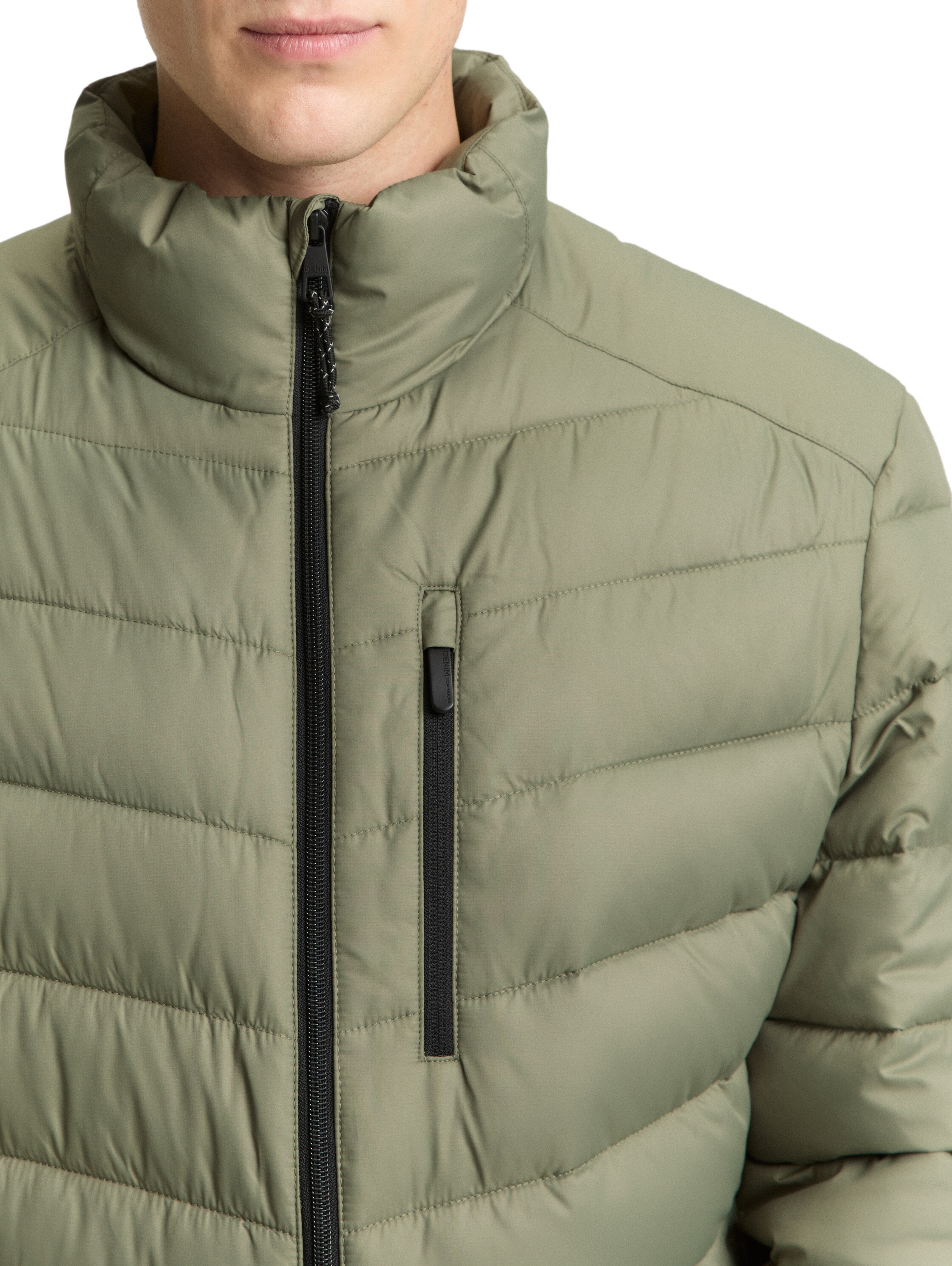 TOM TAILOR Denim Veste matelassée ohne Kapuze mit Stehkragen