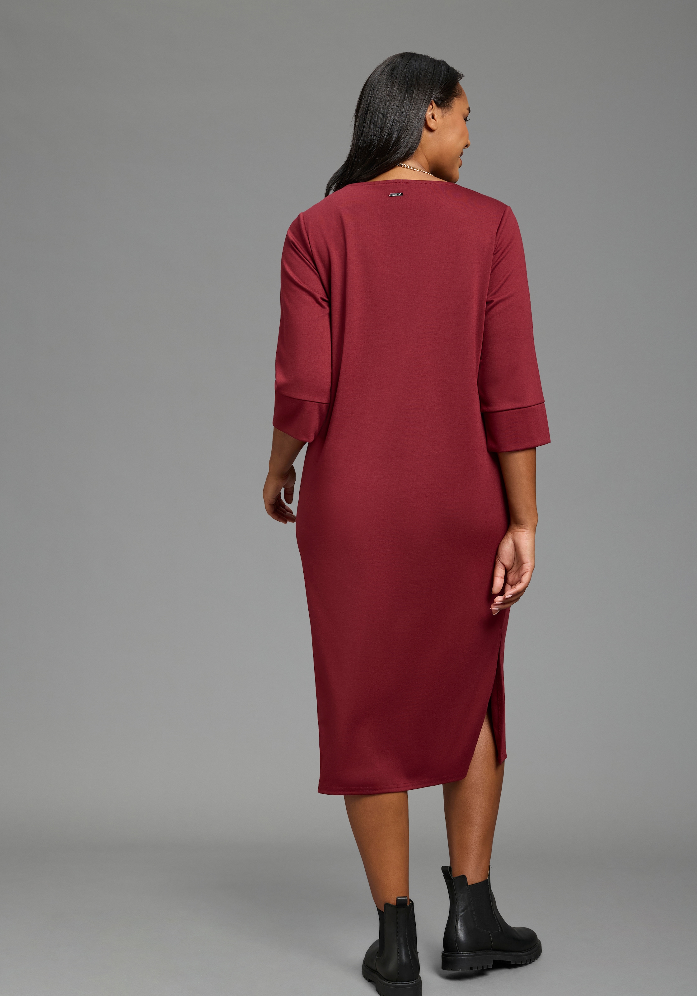 Laura Scott CURVE Robe midi »Grosse Grössen« robe midi longueur mollet, coupe ajustée