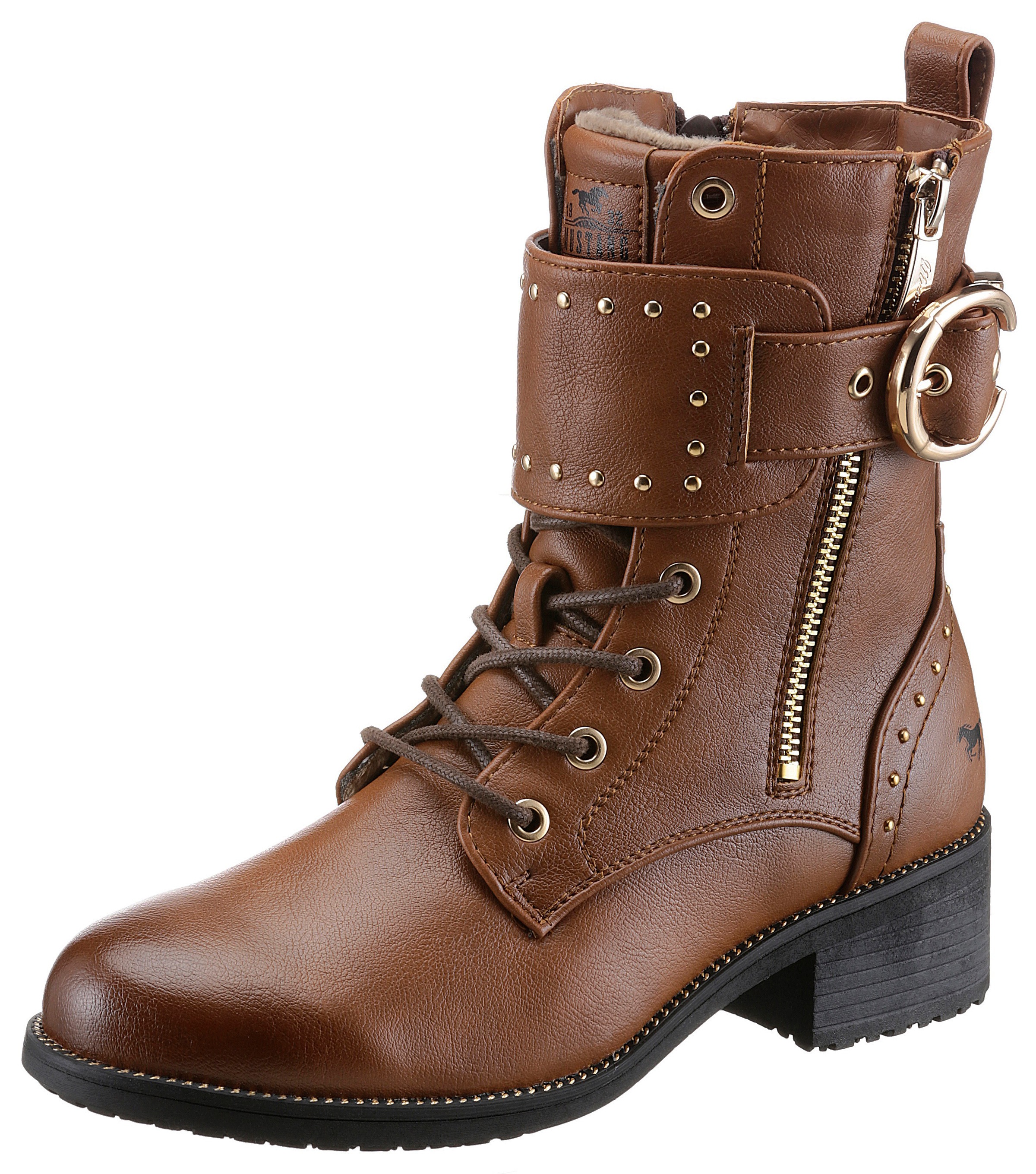 Image of Mustang Shoes Schnürstiefelette, mit toller Nietenverzierung bei Ackermann Versand Schweiz