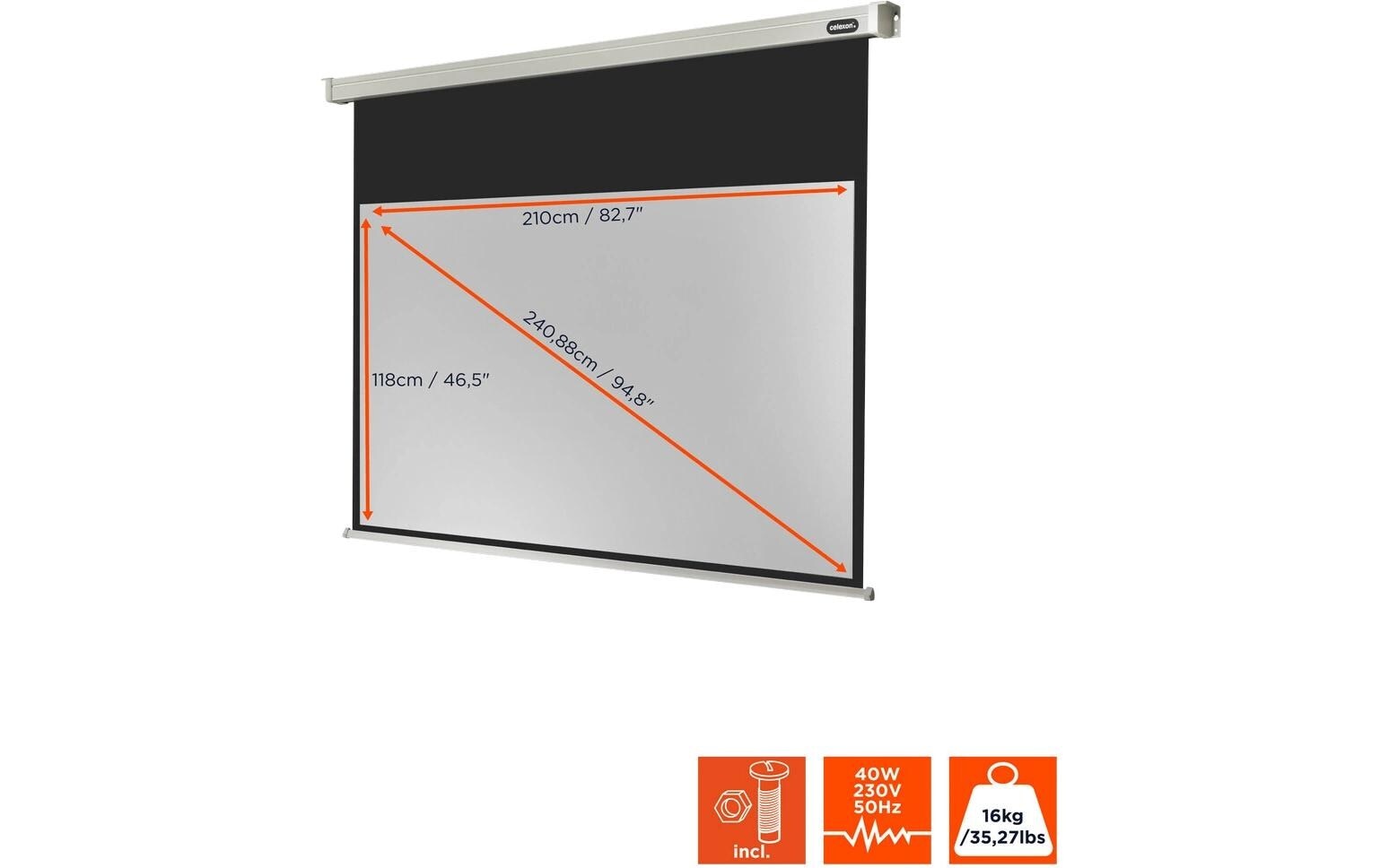 Celexon Motorleinwand »Motor Professional 210x118 cm«