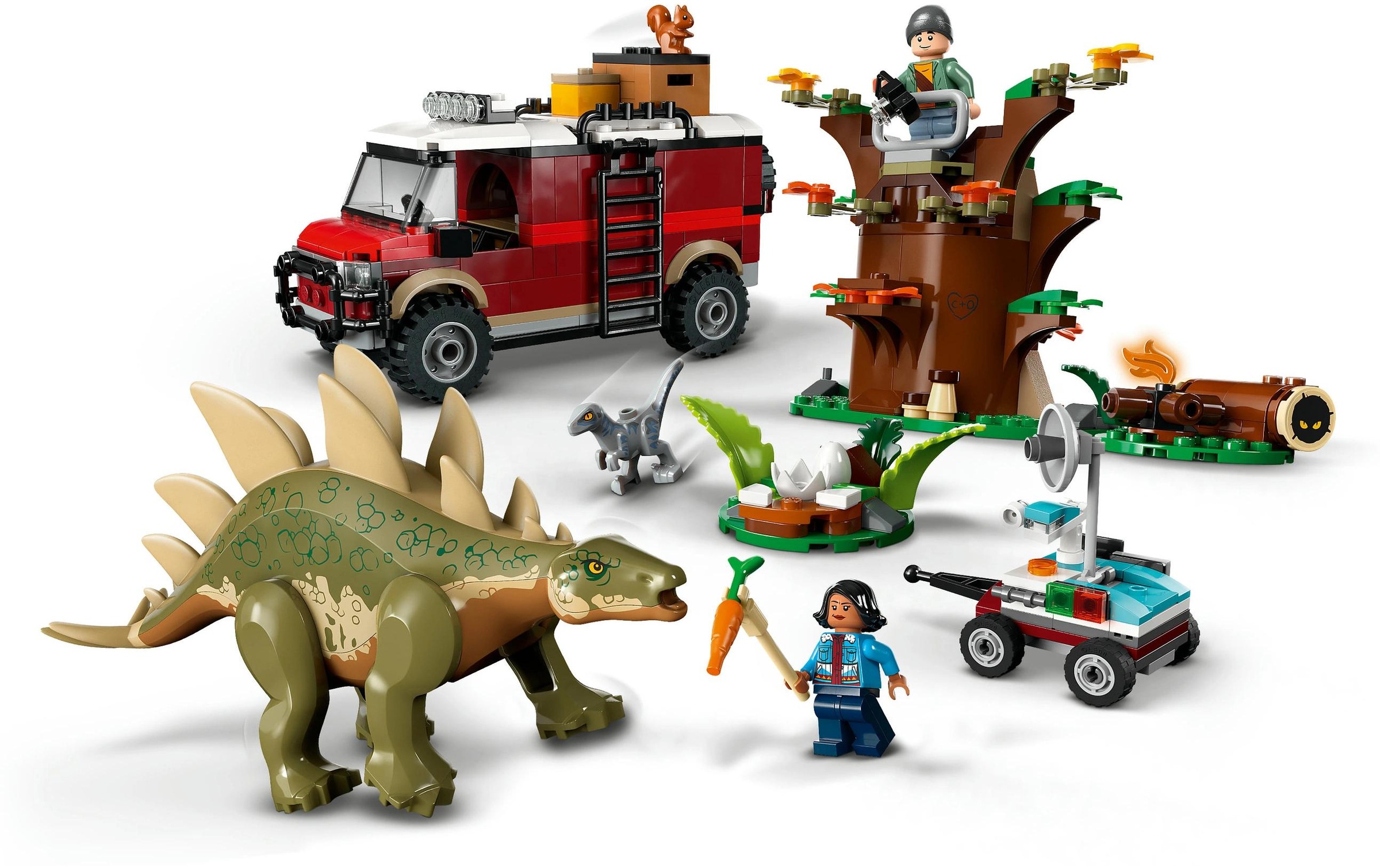 LEGO® Konstruktionsspielsteine »Jurassic World Entdeckung des Stegosaurus 76965«, (420 St.)