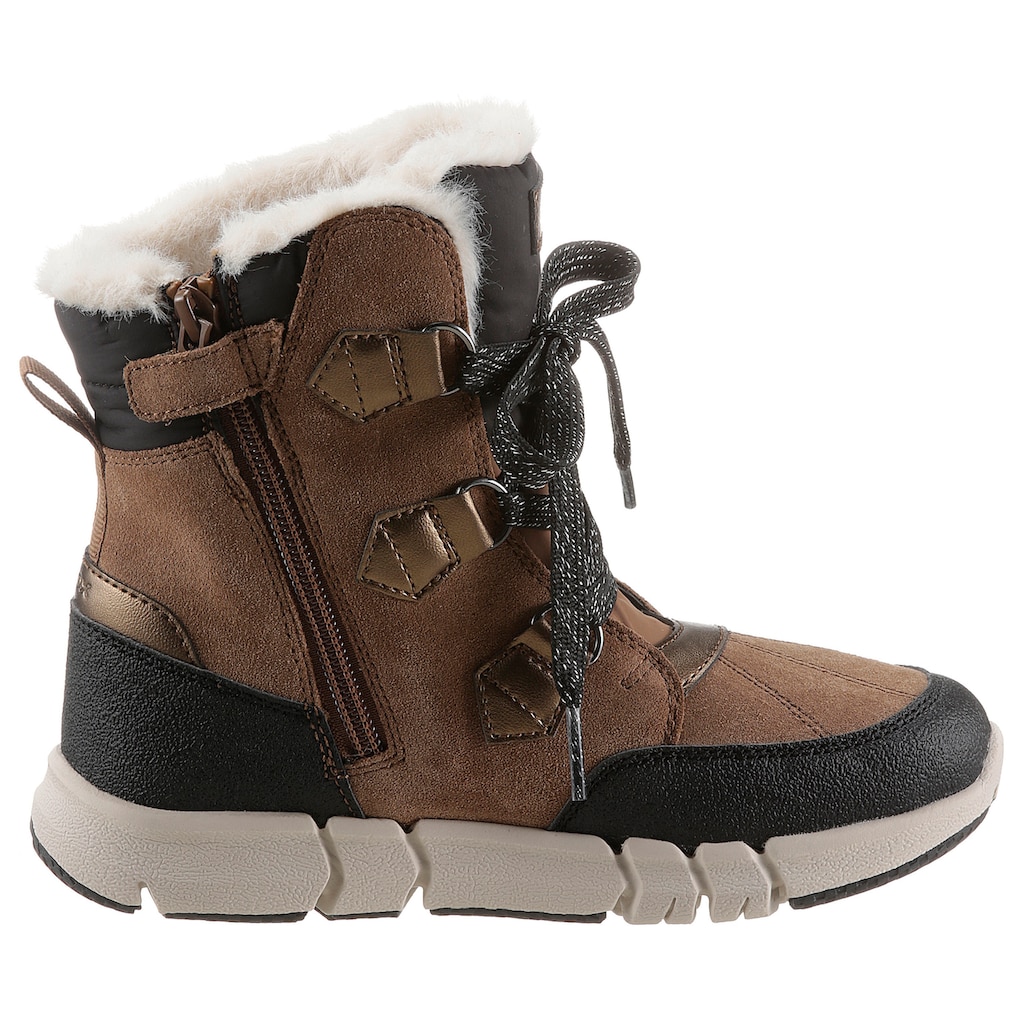 Geox Winterboots »J Flexpyper Girl«, mit Schnürung und Reissverschluss